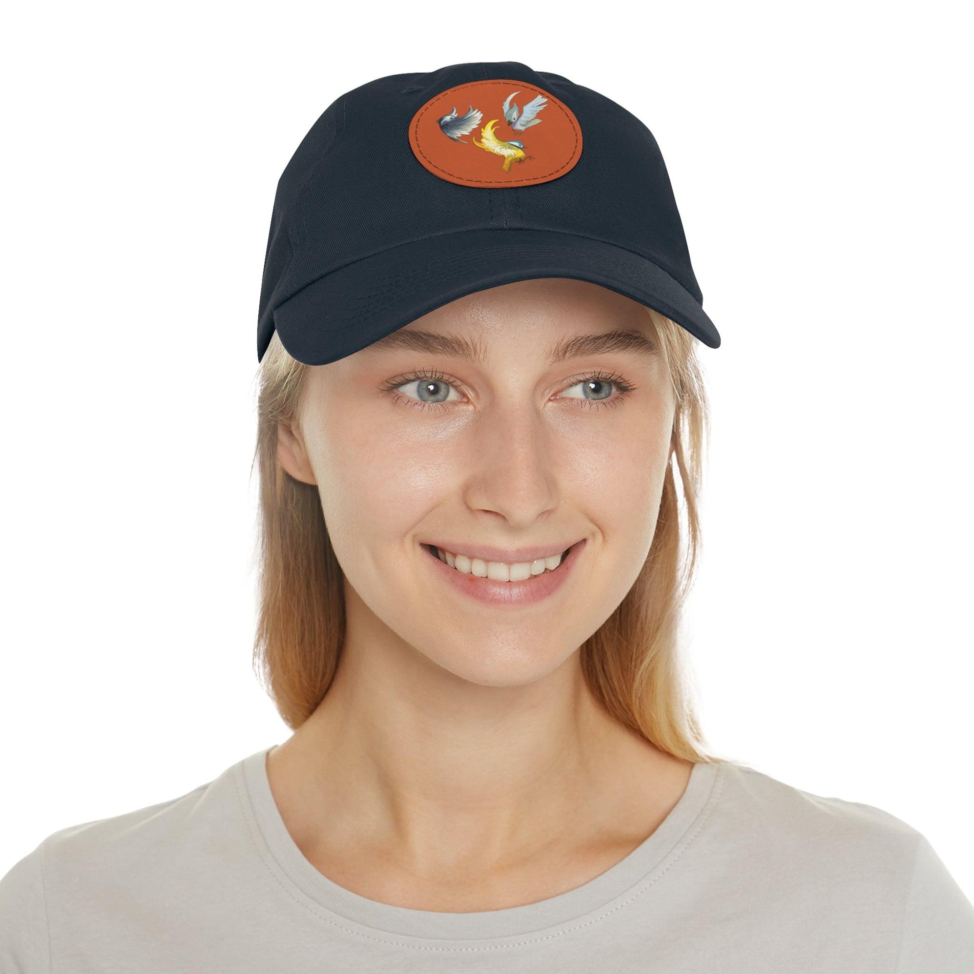 Dad Hat with Leather Patch (Round) - Claires Unicorn Adventures