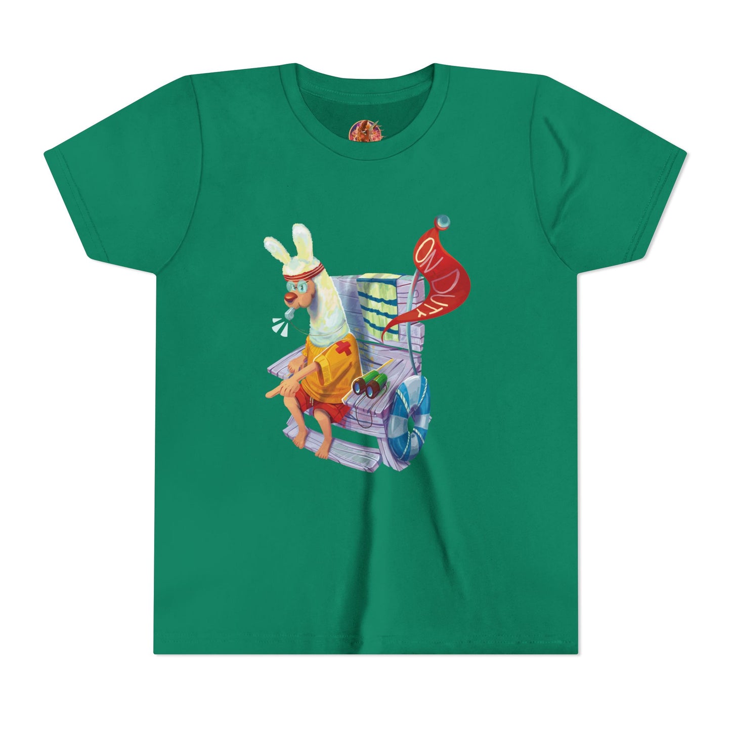 Larry the Llama Plays Lifeguard Kids T-Shirt