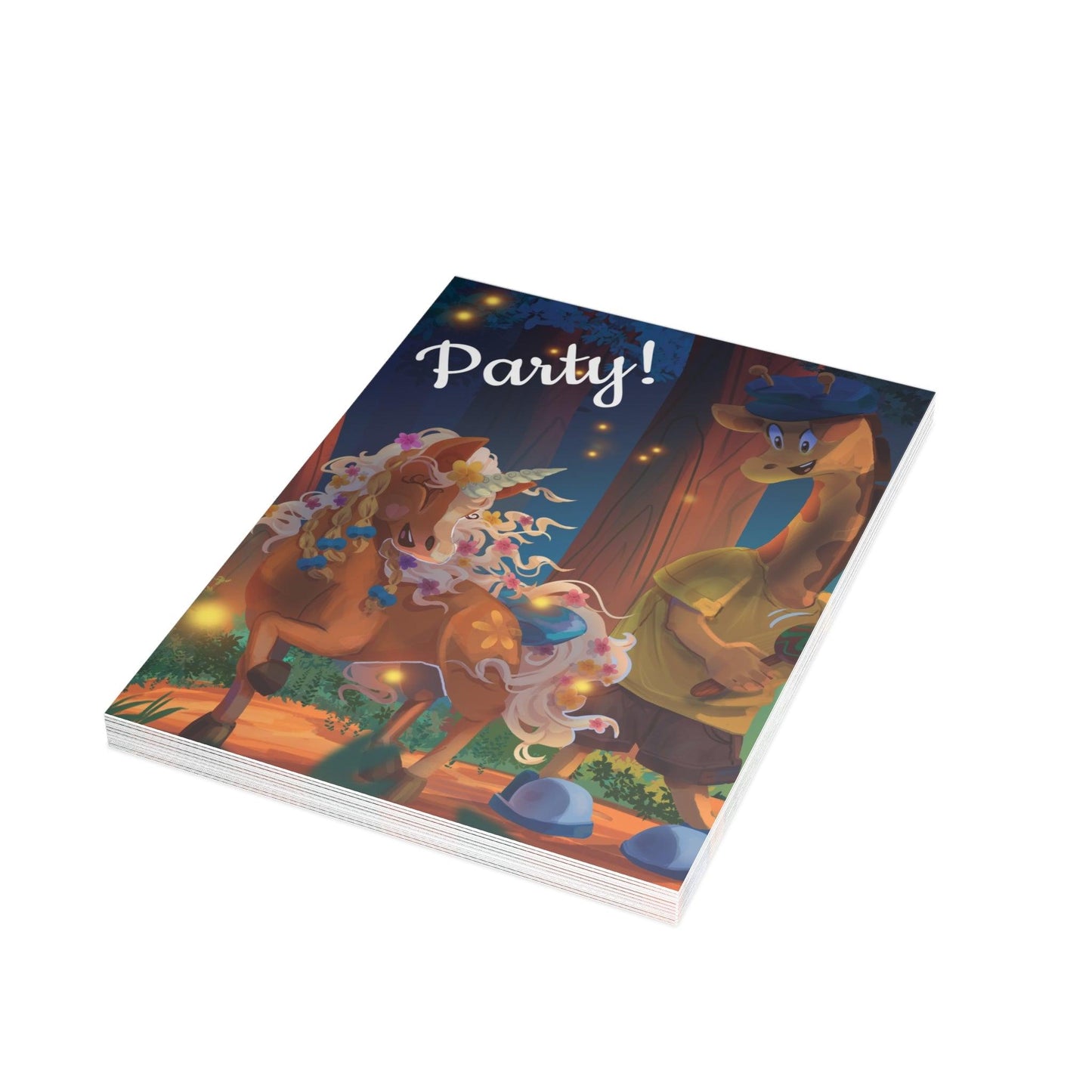 Gwenhwyer Party Invitation Postcard Bundles (envelopes not included) - Claires Unicorn Adventures