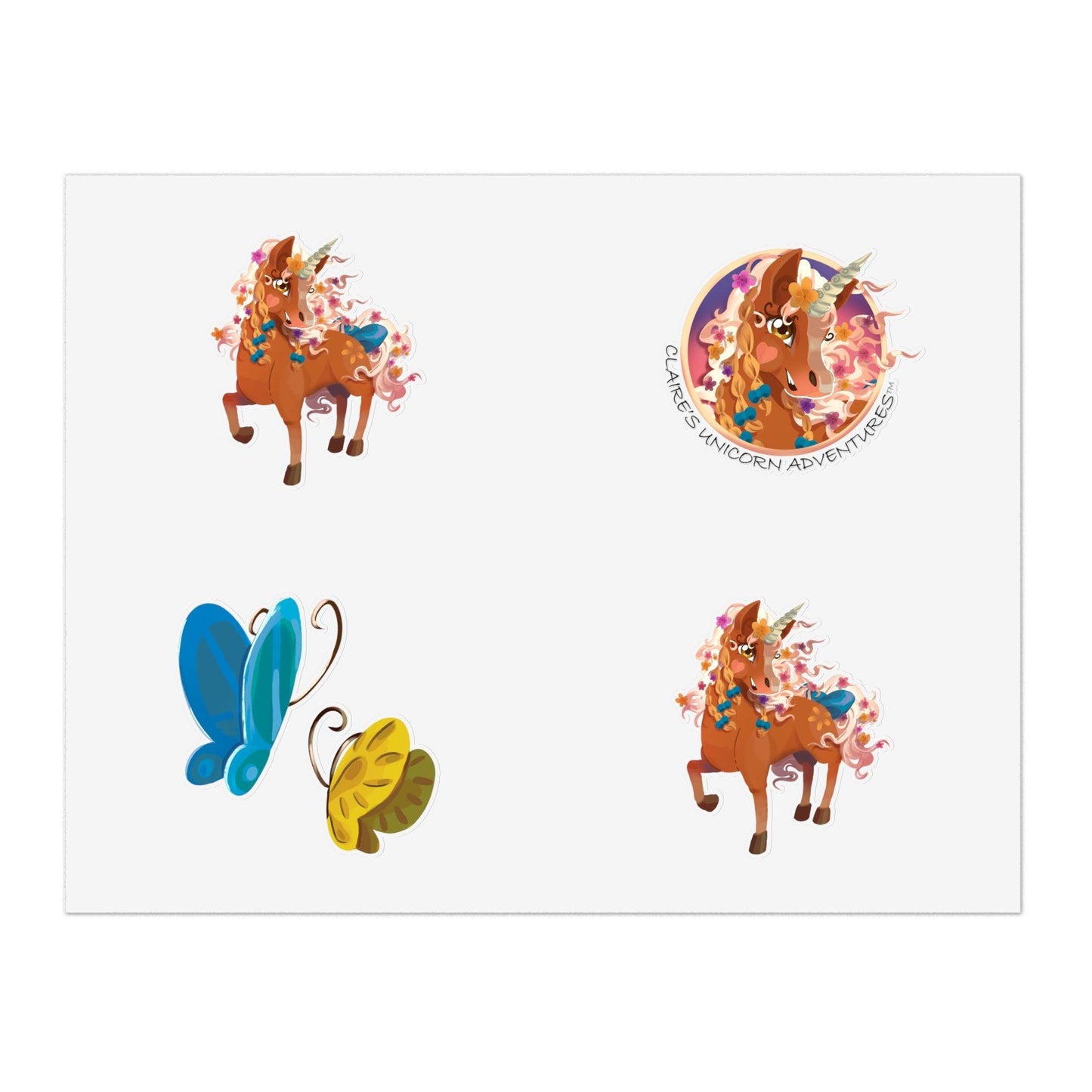 Sticker Sheets - Claires Unicorn Adventures