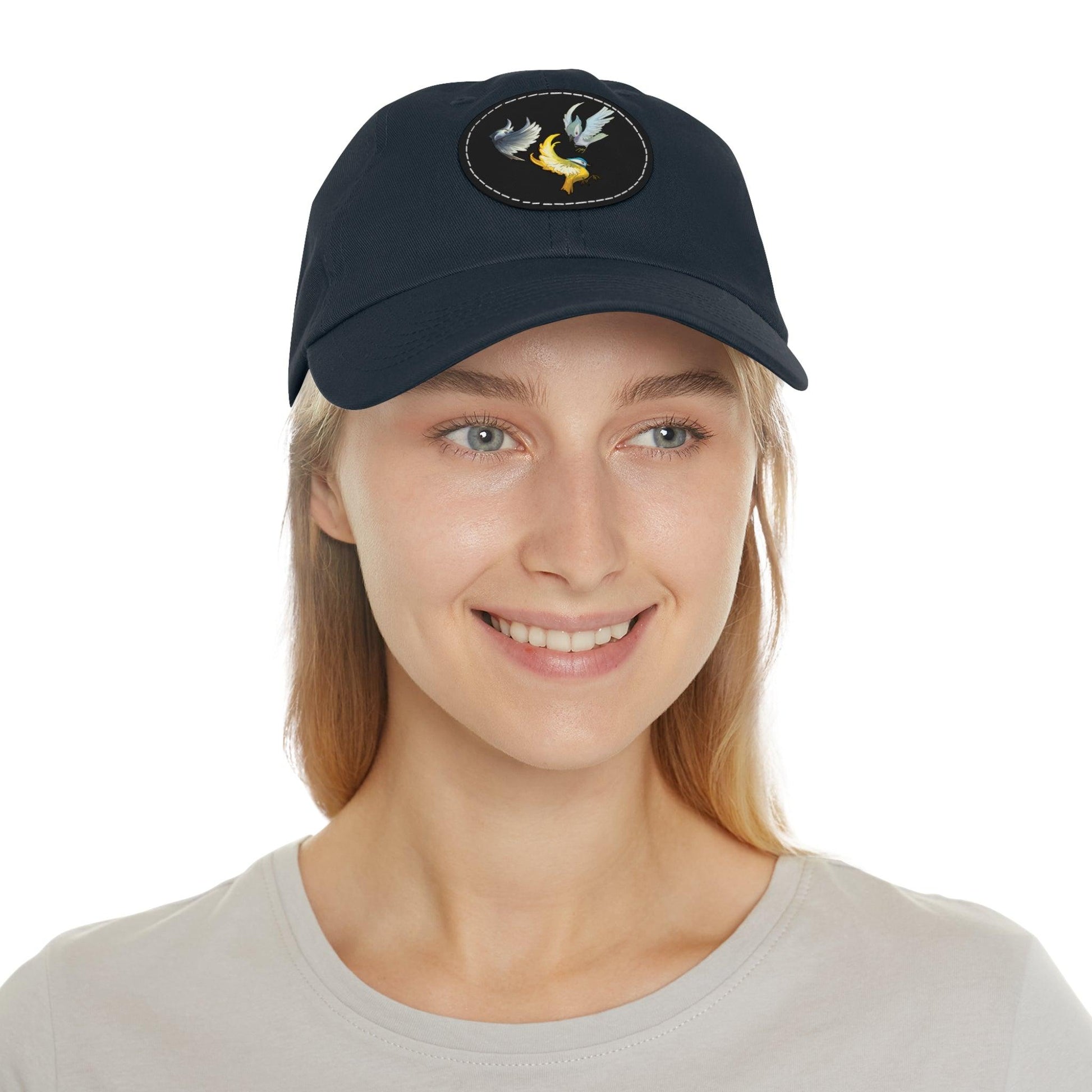 Dad Hat with Leather Patch (Round) - Claires Unicorn Adventures