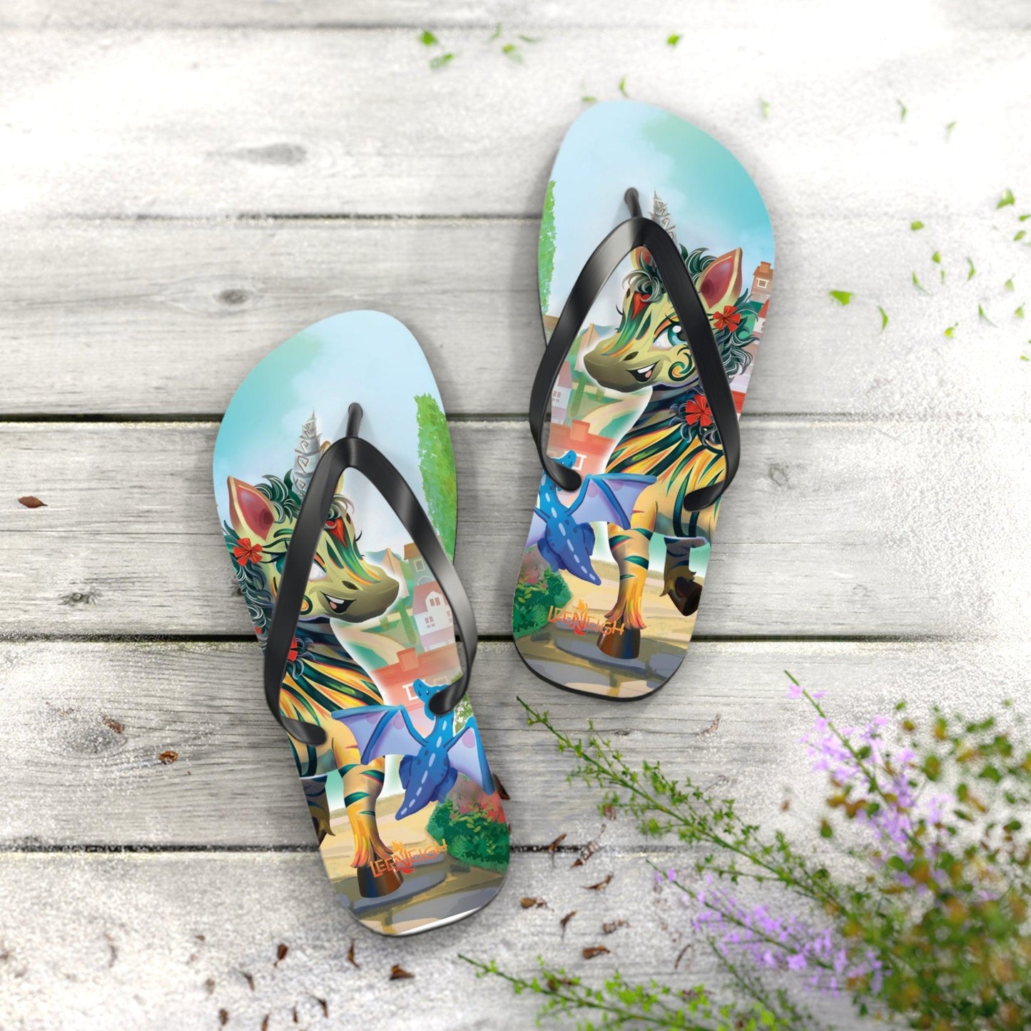 LeeNeigh Flip Flops - Claires Unicorn Adventures