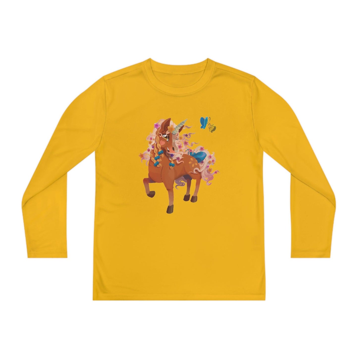 Gwenhwyer Youth Long Sleeve Competitor Tee - Claires Unicorn Adventures