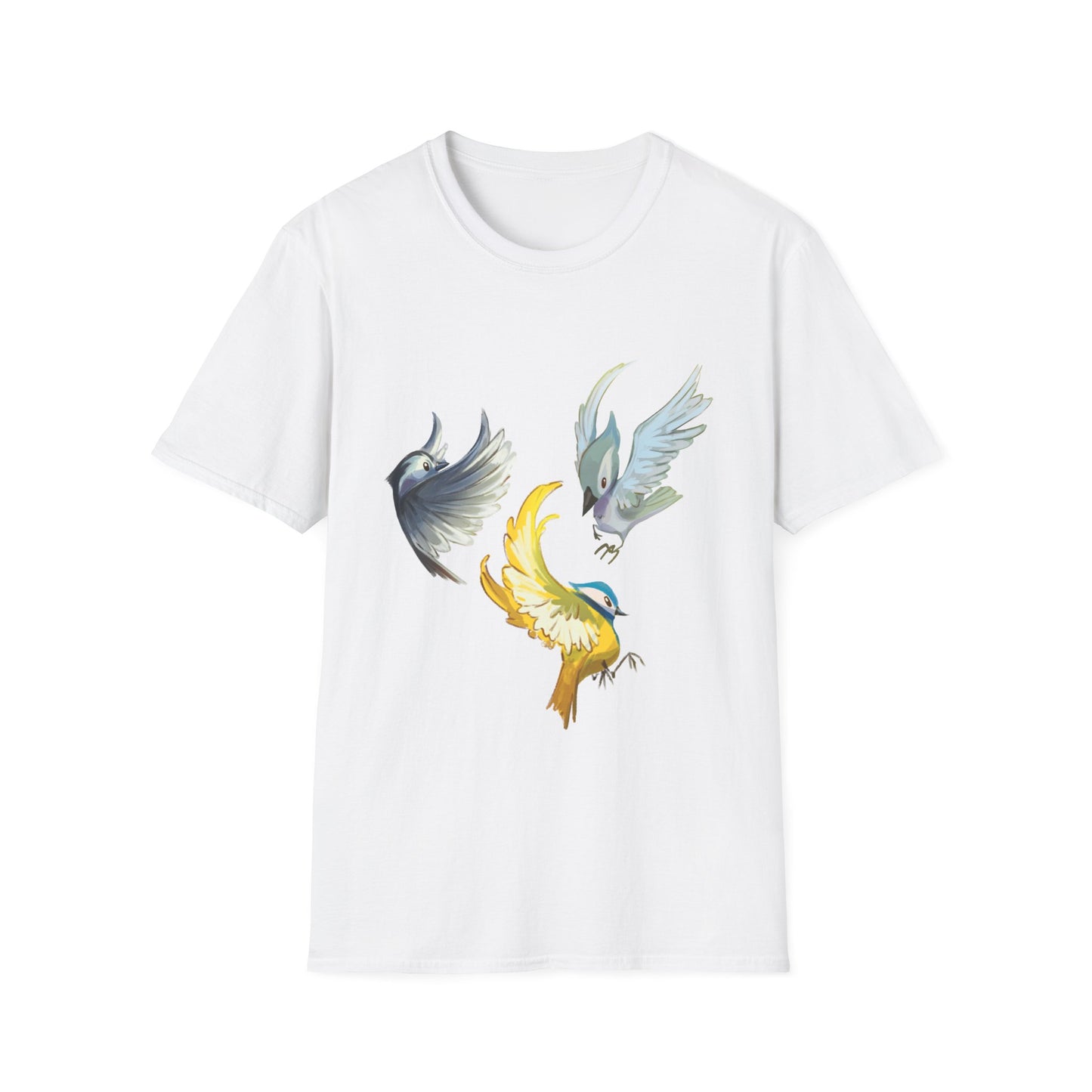 Busy Birds Unisex Softstyle T-Shirt