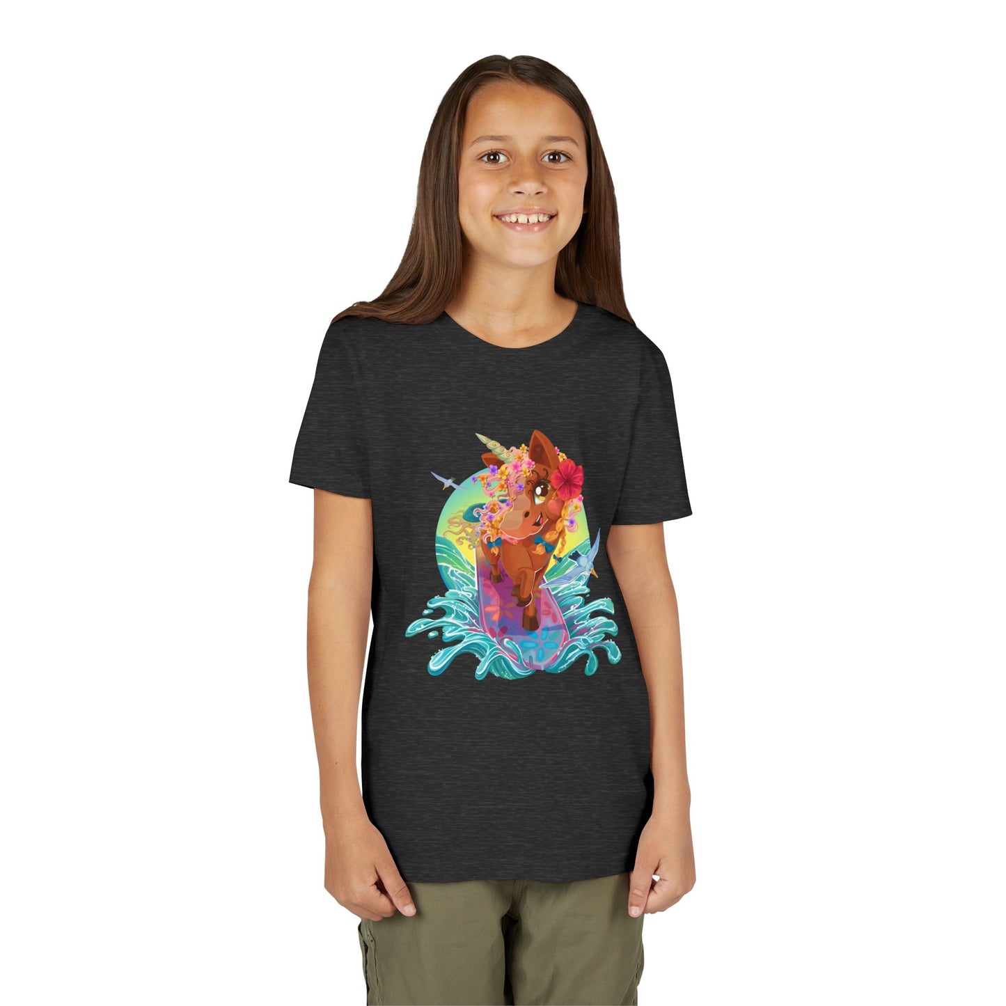 Gwenhwyer's Surfing Adventure Kids T-Shirt