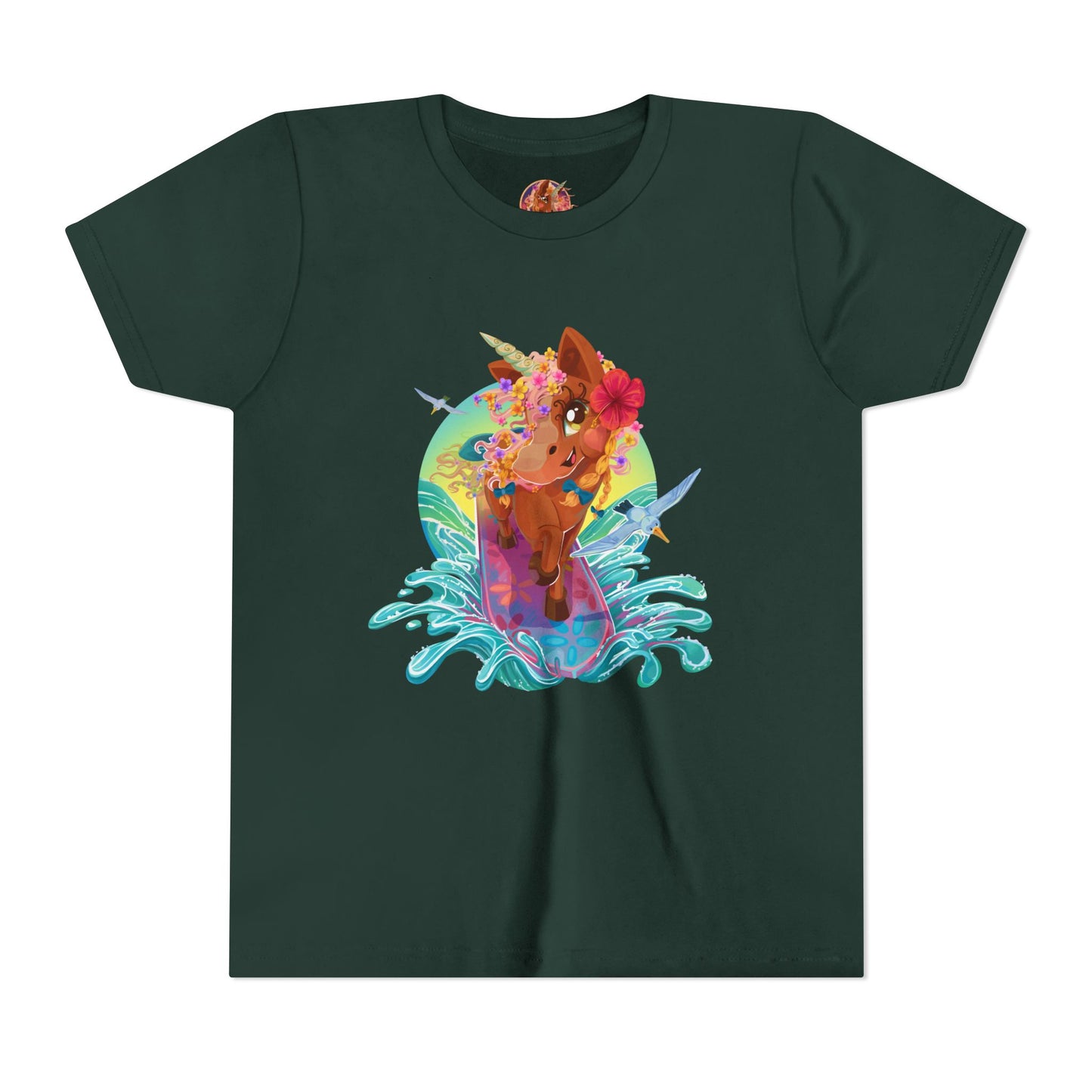 Gwenhwyer's Surfing Adventure Kids T-Shirt