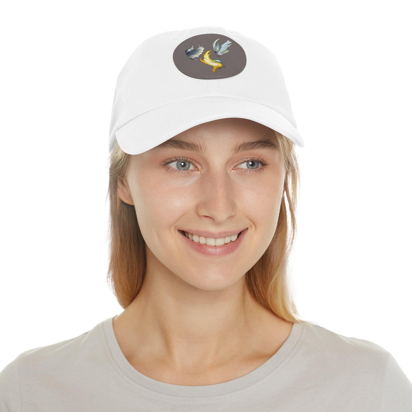 Dad Hat with Leather Patch (Round) - Claires Unicorn Adventures