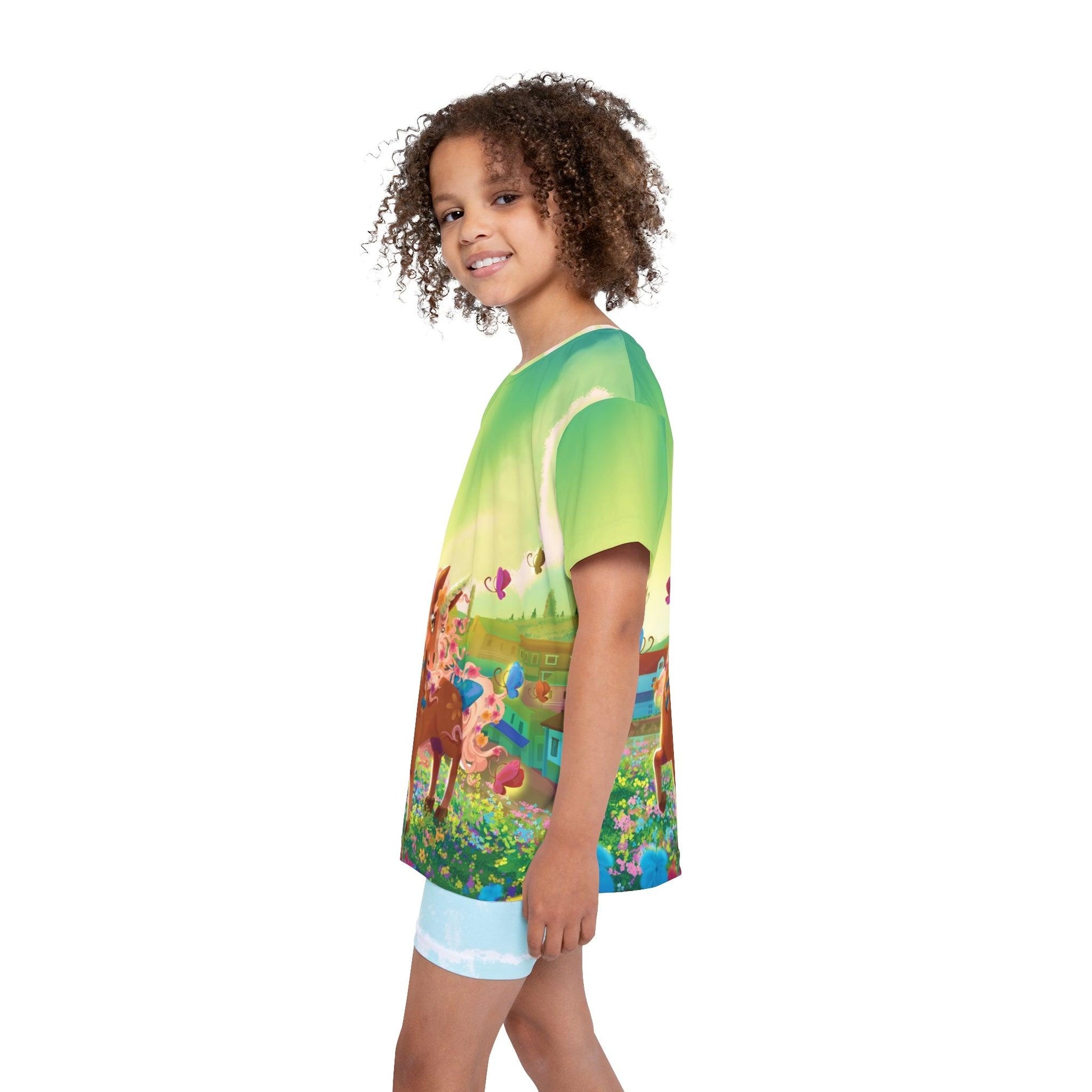 Gwenhwyer Classic Kids Sports Jersey - Claires Unicorn Adventures