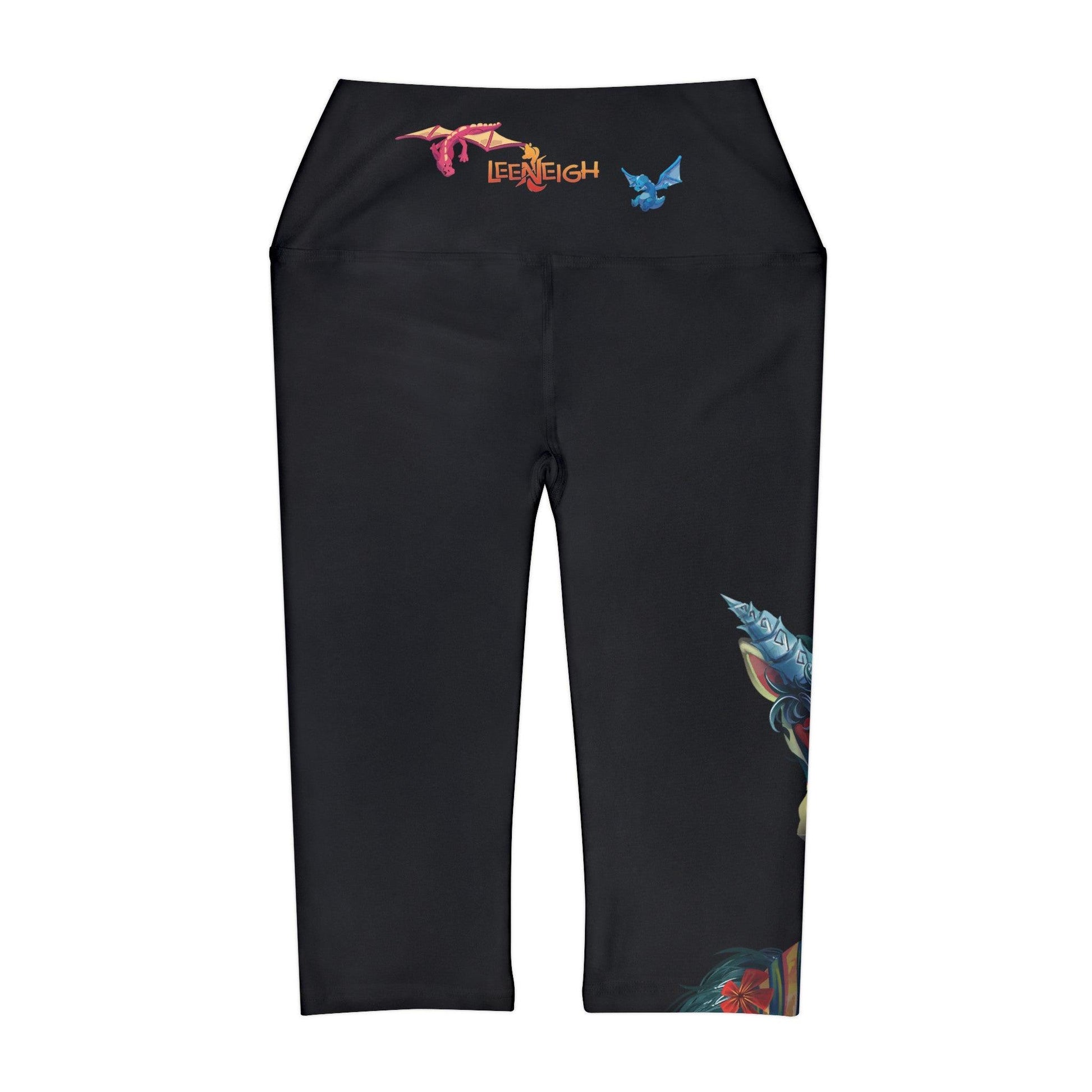 LeeNeigh Black Yoga Capri Leggings - Claires Unicorn Adventures