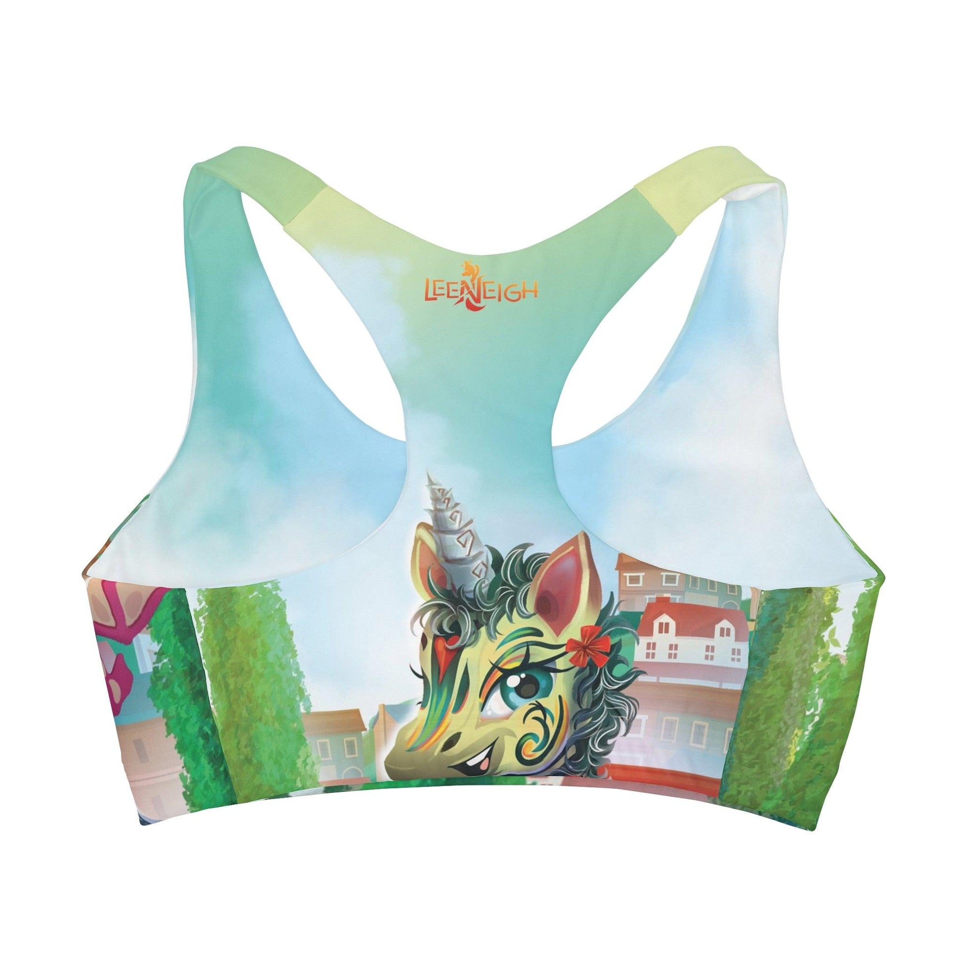 Girls' LeeNeigh Double Lined Seamless Sports Bra - Claires Unicorn Adventures