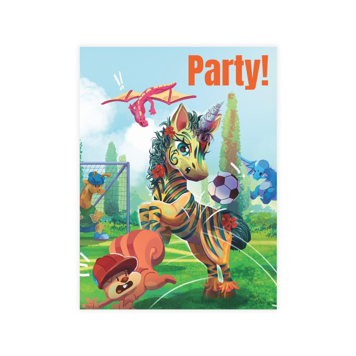 LeeNeigh Party Invitation Postcard Bundles (envelopes not included) - Claires Unicorn Adventures