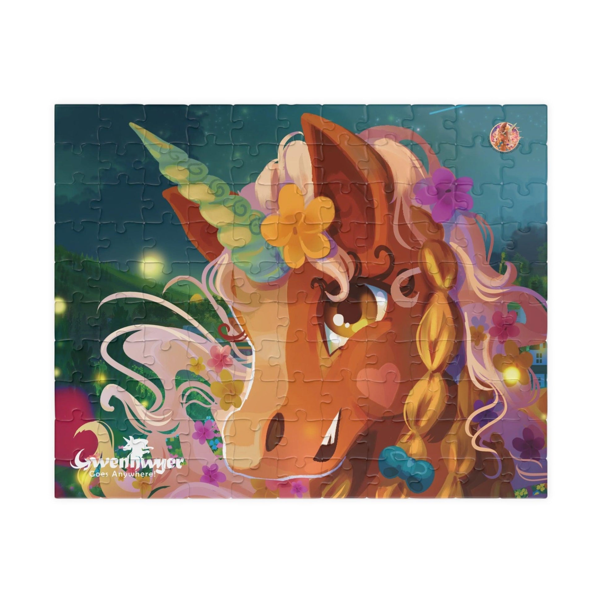 Gwenhwyer Goes Anywhere - Puzzle (110, 252, 520 piece) - Claires Unicorn Adventures