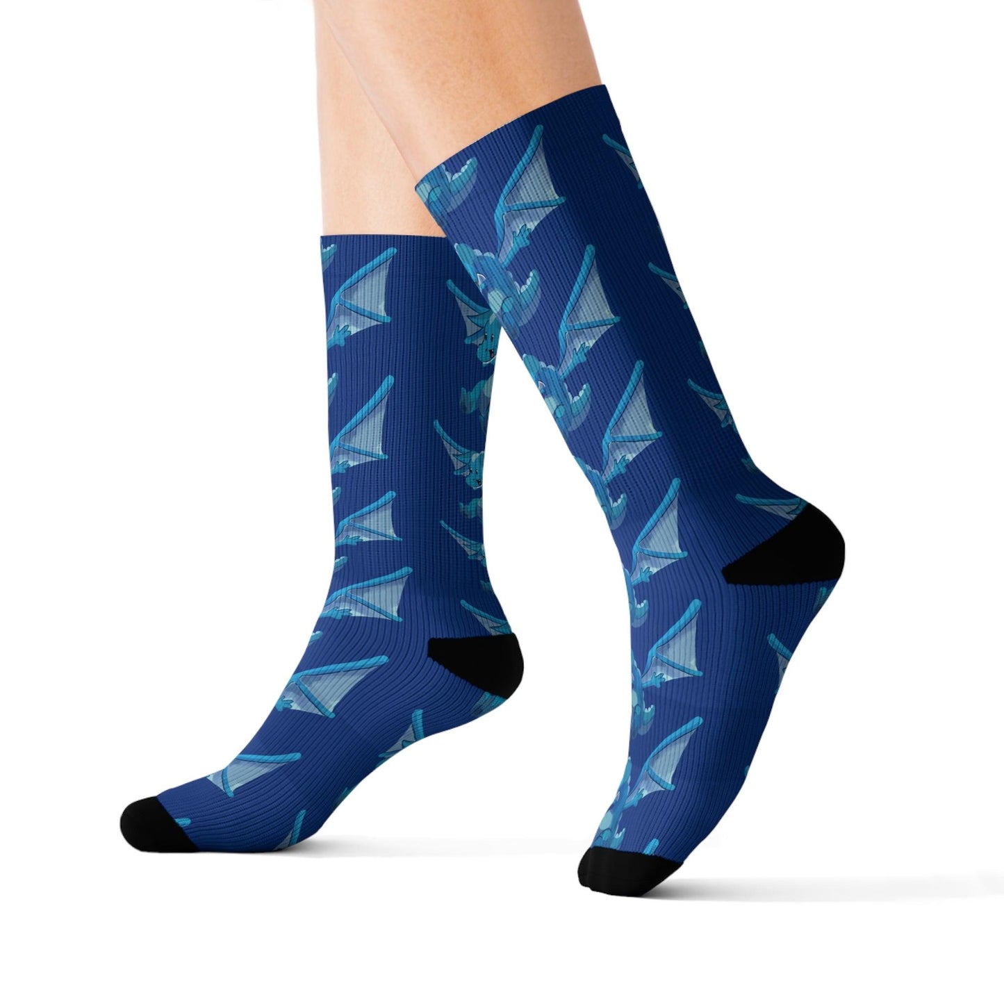 Blue Dragon Sublimation Socks - Claires Unicorn Adventures