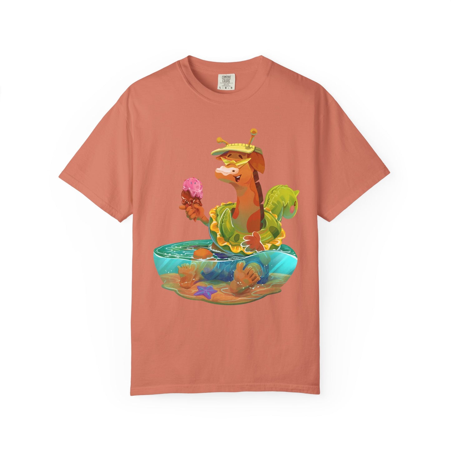 Clippity Clop Giraffe in a Pool Unisex T-shirt