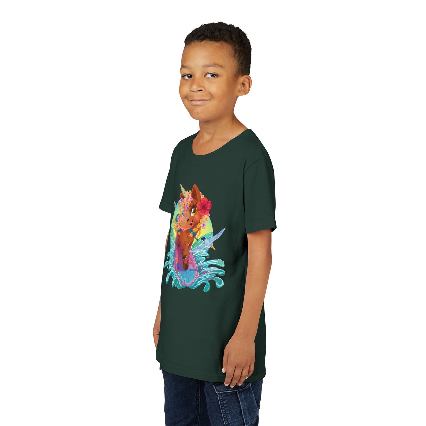 Gwenhwyer's Surfing Adventure Kids T-Shirt