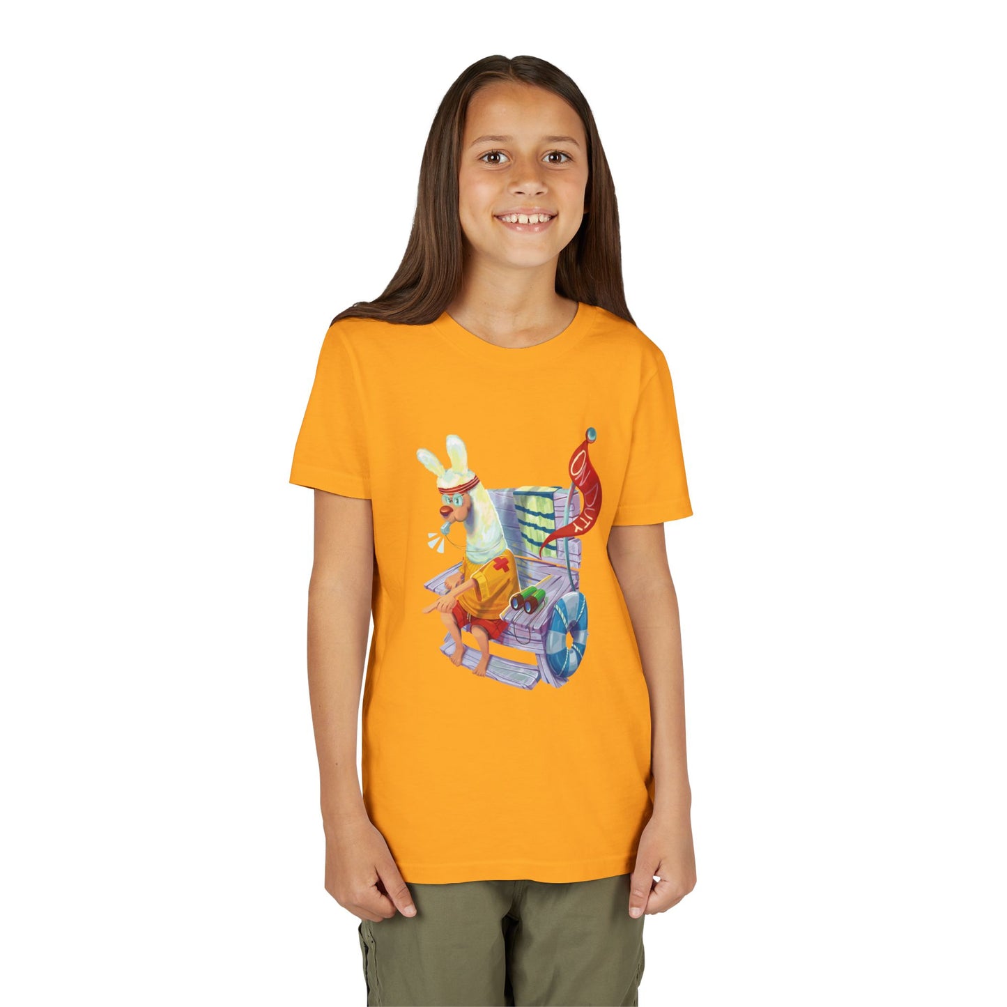 Larry the Llama Plays Lifeguard Kids T-Shirt