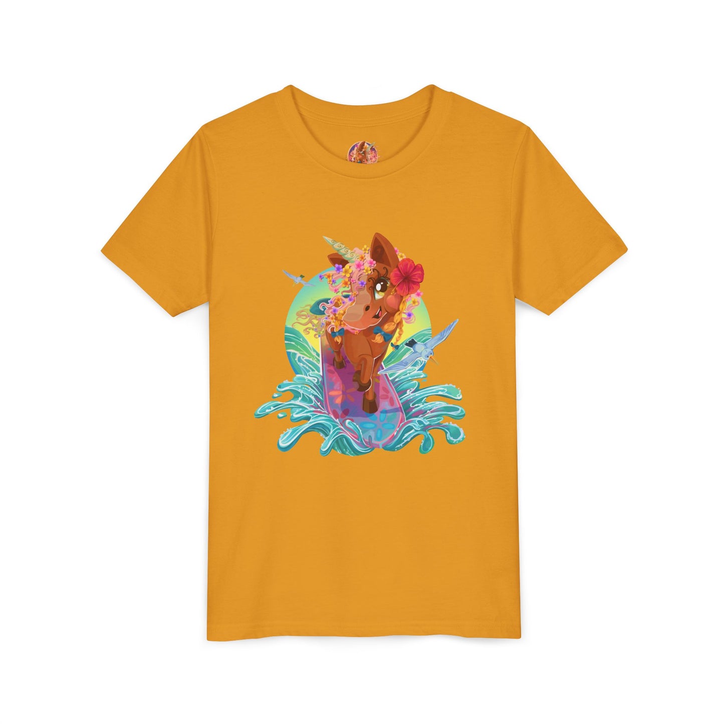 Gwenhwyer's Surfing Adventure Kids T-Shirt