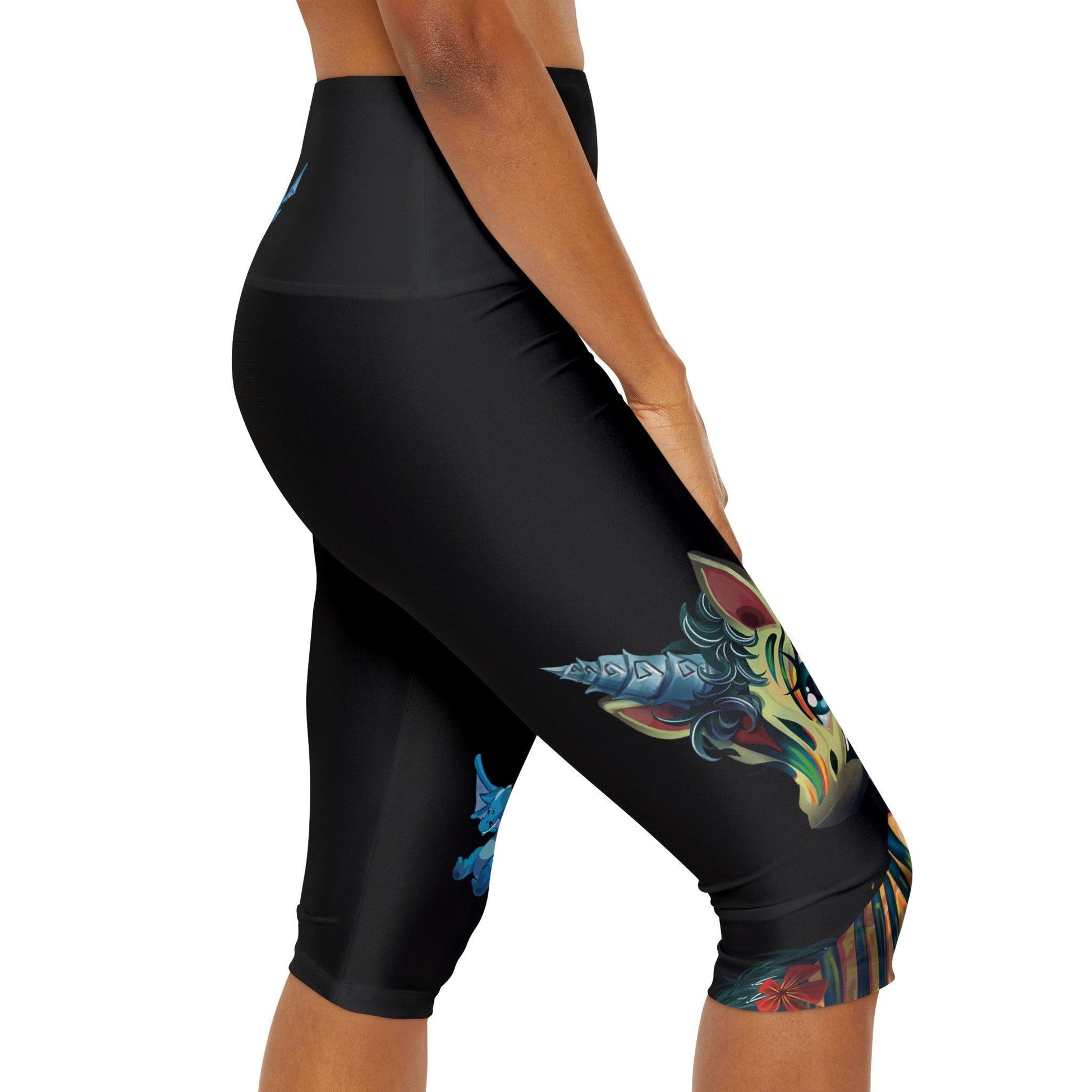 LeeNeigh Black Yoga Capri Leggings - Claires Unicorn Adventures