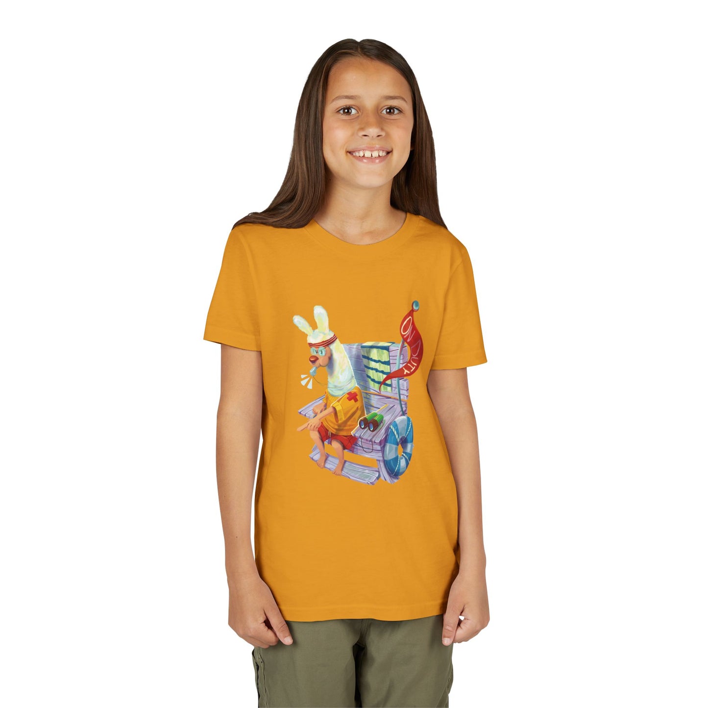 Larry the Llama Plays Lifeguard Kids T-Shirt