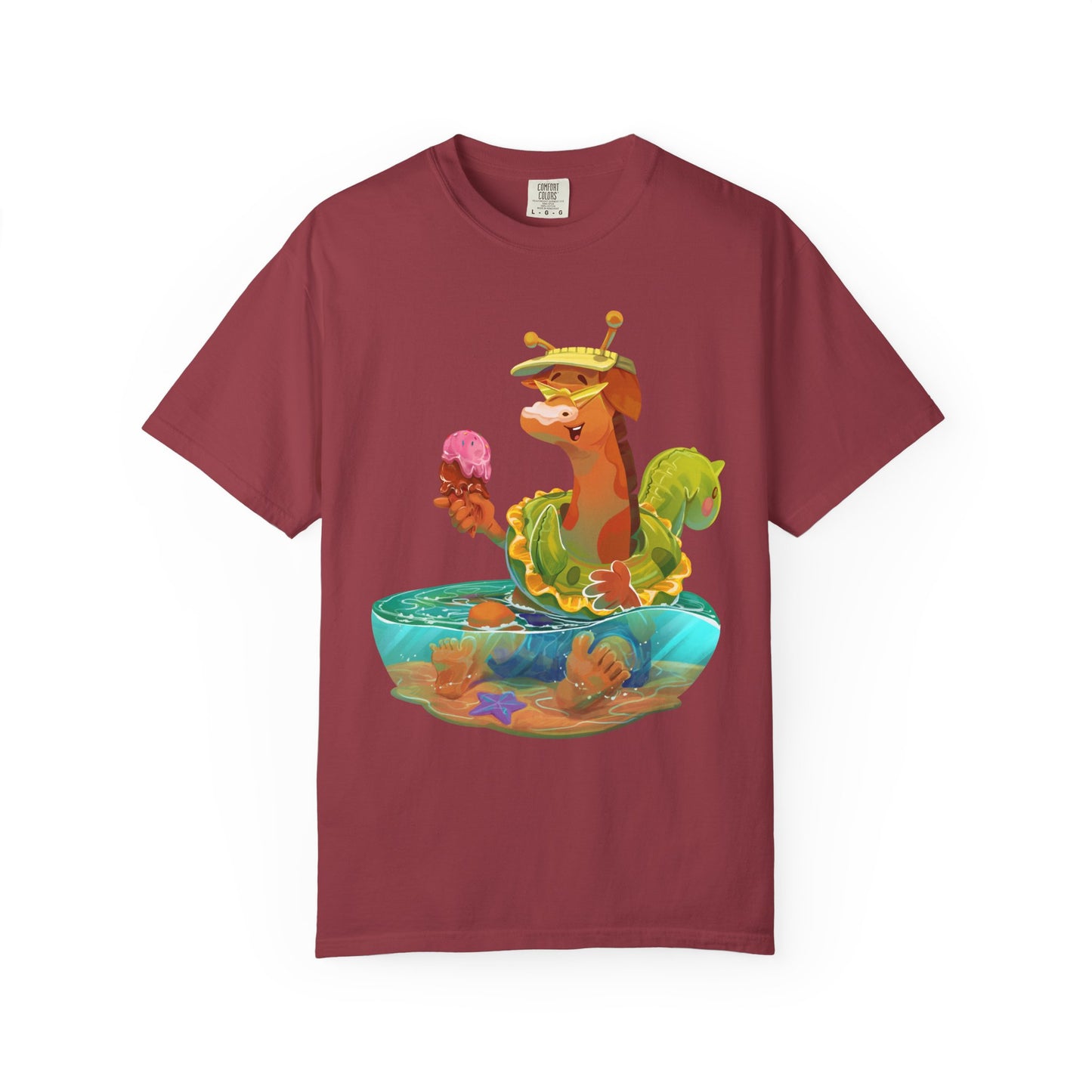 Clippity Clop Giraffe in a Pool Unisex T-shirt