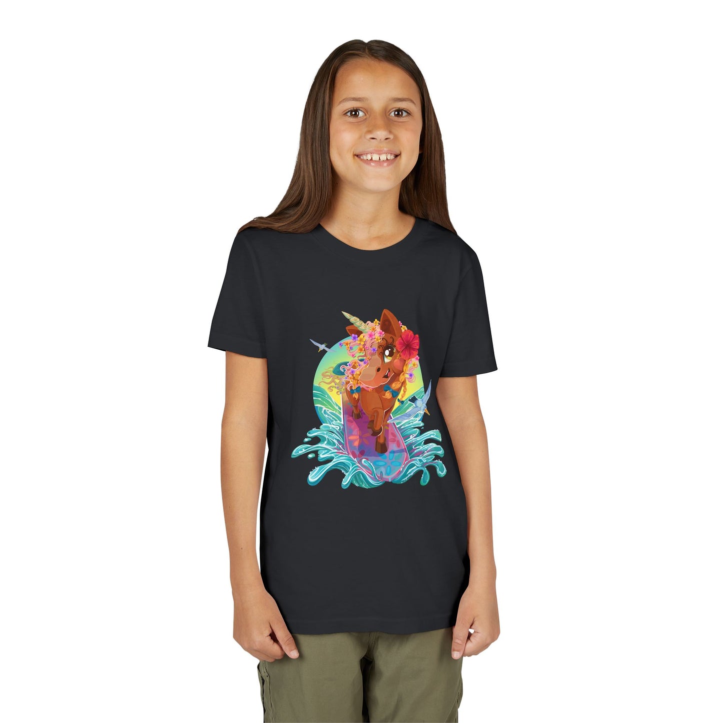 Gwenhwyer's Surfing Adventure Kids T-Shirt