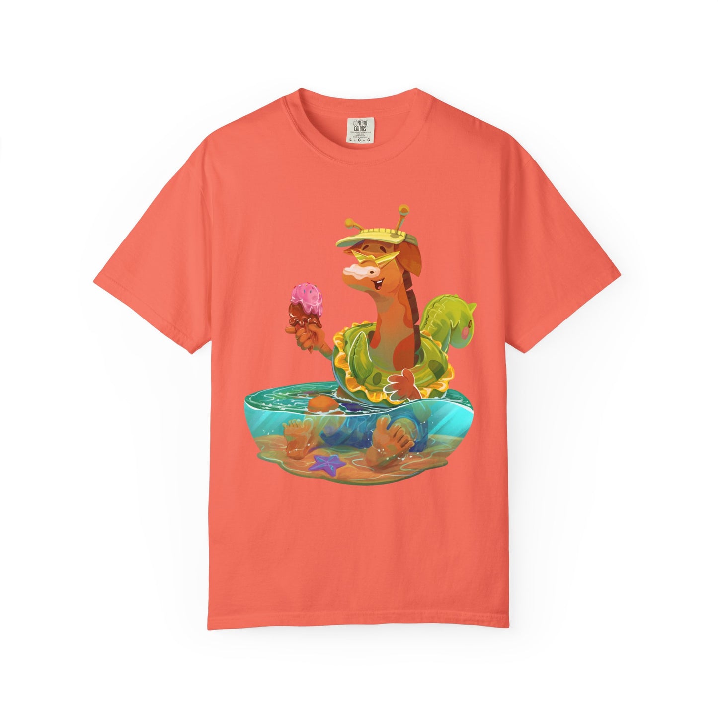 Clippity Clop Giraffe in a Pool Unisex T-shirt