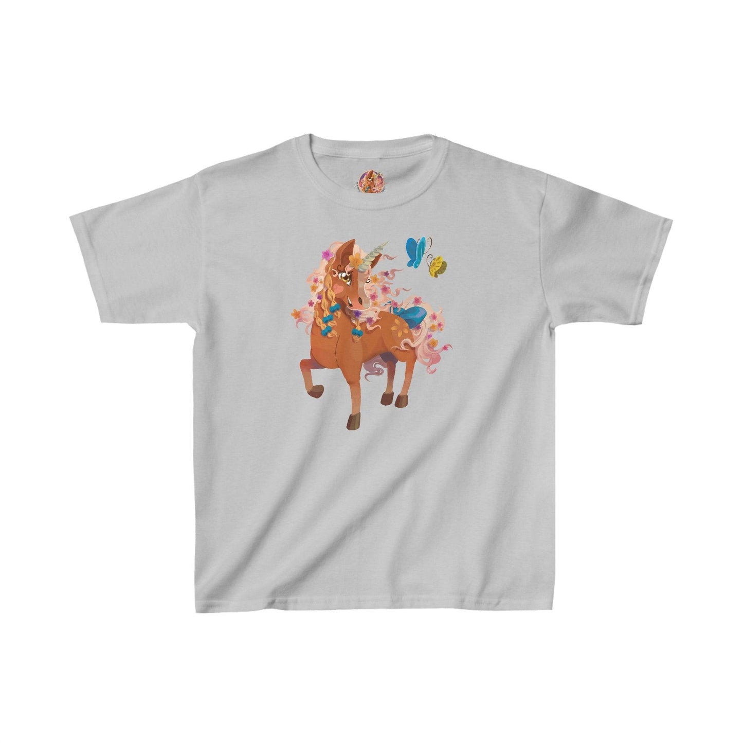 Gwenhwyer Goes Anywhere - Kids Heavy Cotton™ Tee - Claires Unicorn Adventures