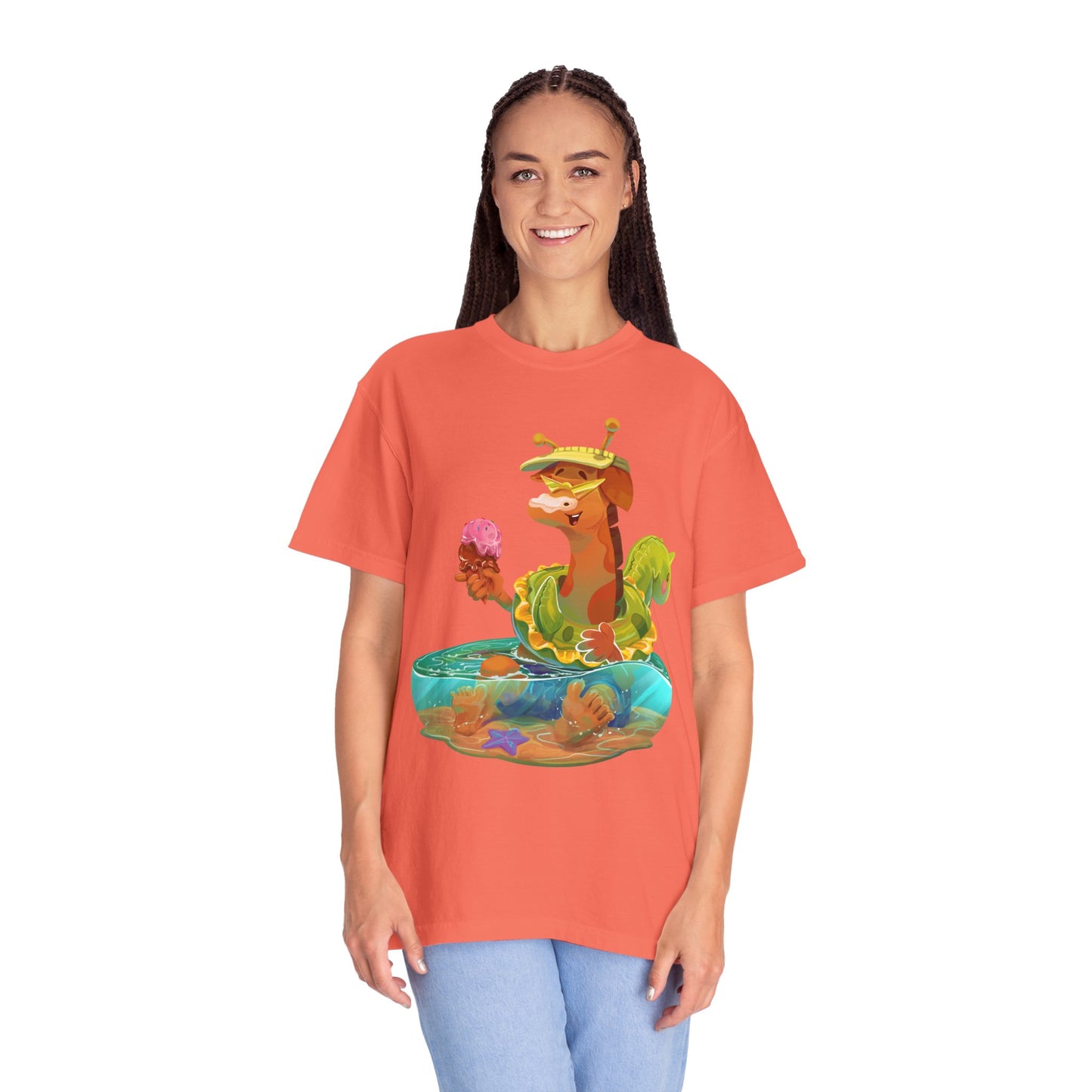 Clippity Clop Giraffe in a Pool Unisex T-shirt