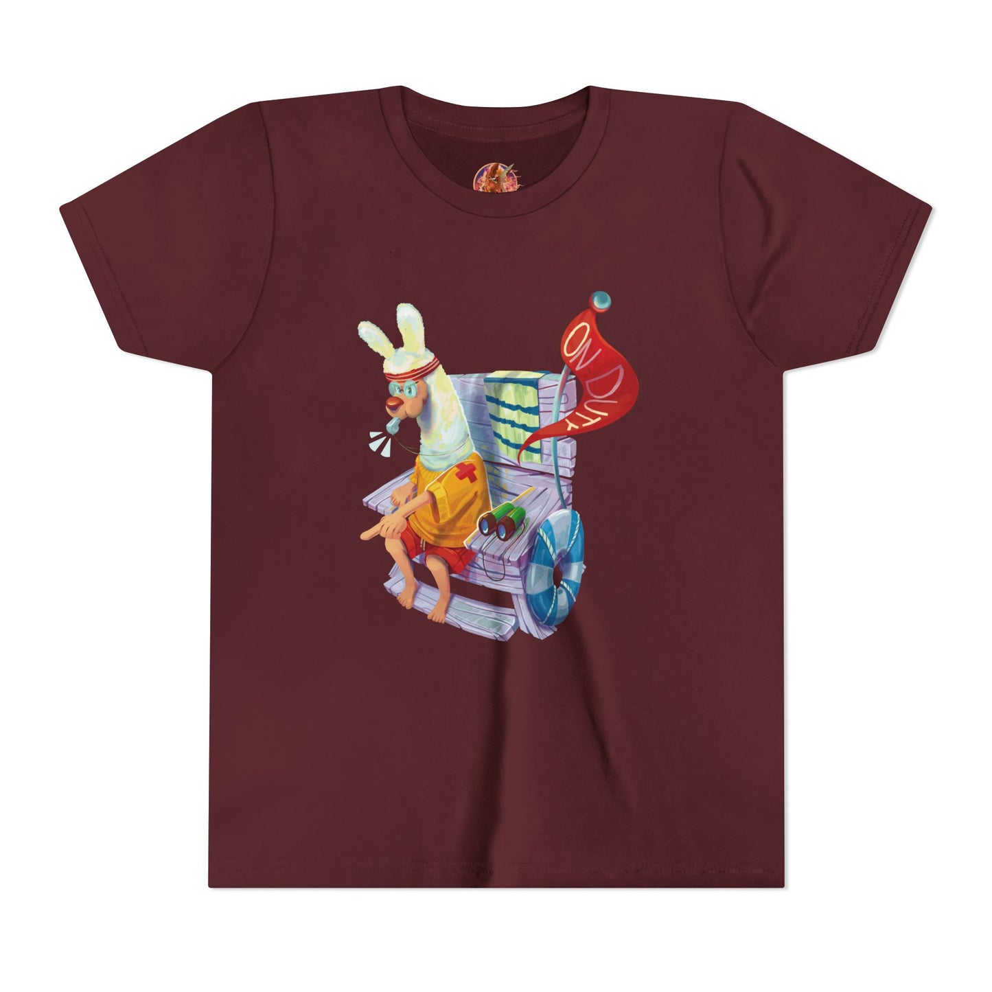 Larry the Llama Plays Lifeguard Kids T-Shirt