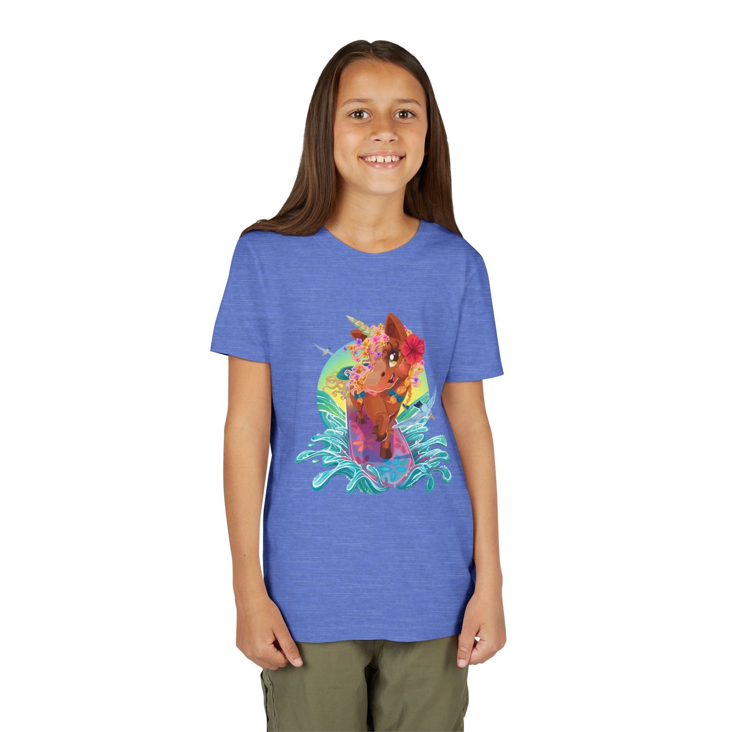 Gwenhwyer's Surfing Adventure Kids T-Shirt