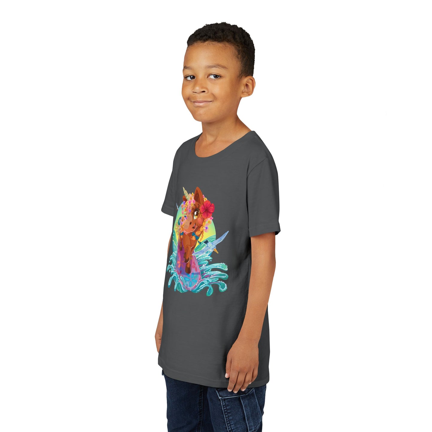 Gwenhwyer's Surfing Adventure Kids T-Shirt