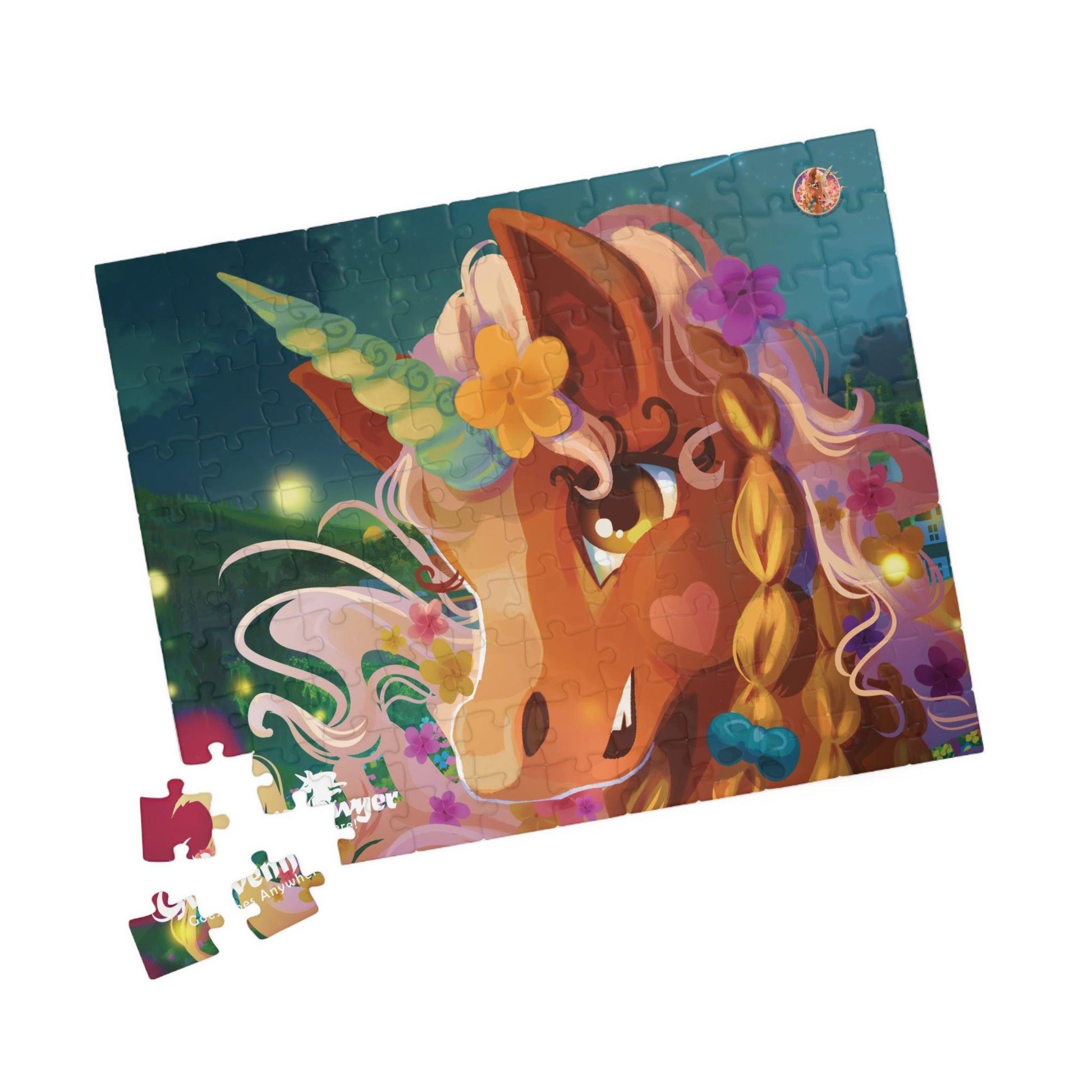 Gwenhwyer Goes Anywhere - Puzzle (110, 252, 520 piece) - Claires Unicorn Adventures