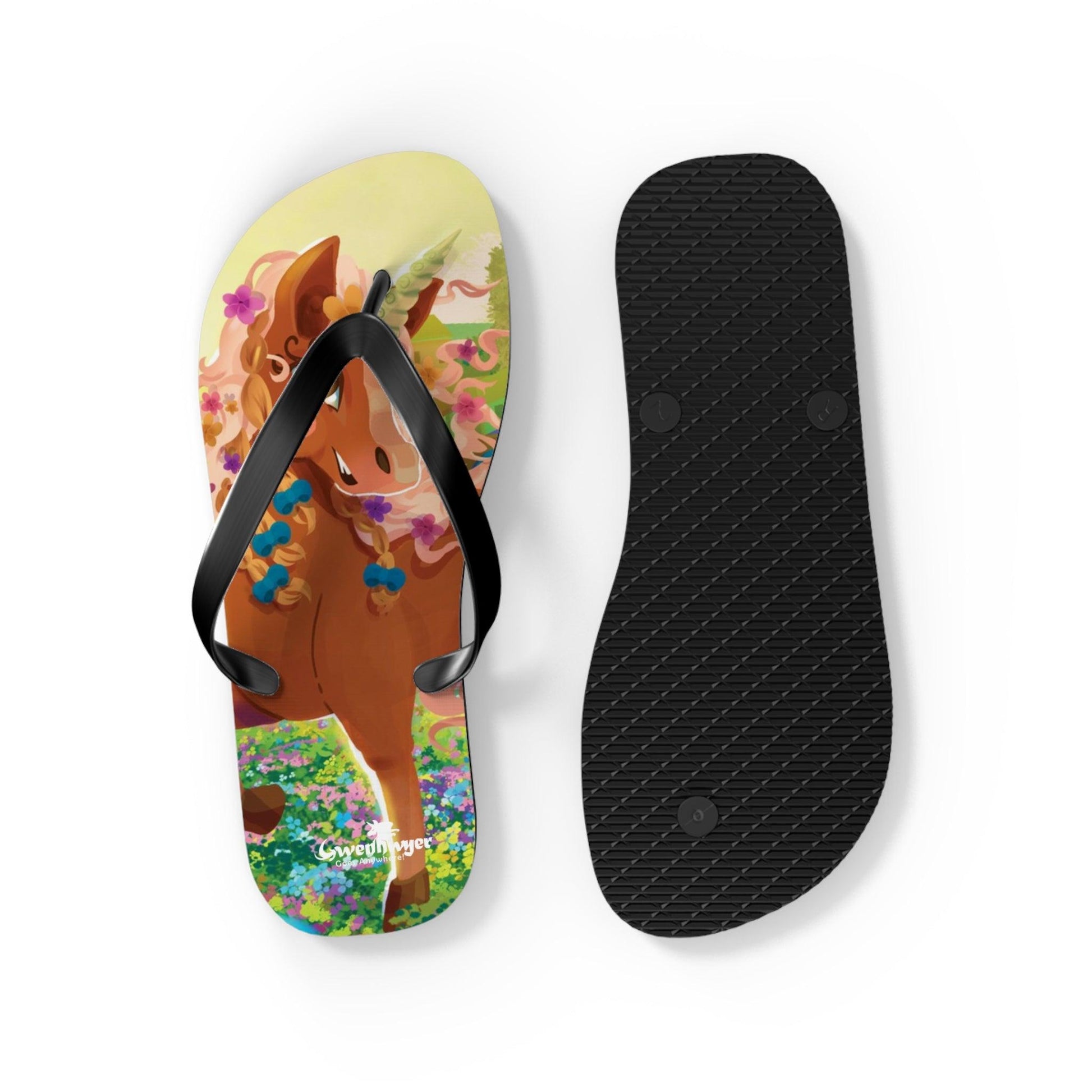 Gwenhwyer Flip Flops - Claires Unicorn Adventures