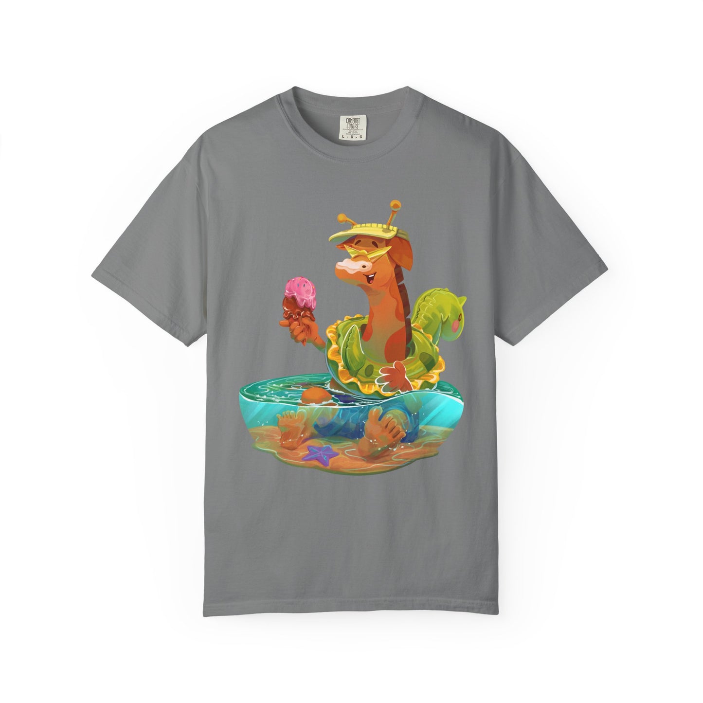 Clippity Clop Giraffe in a Pool Unisex T-shirt