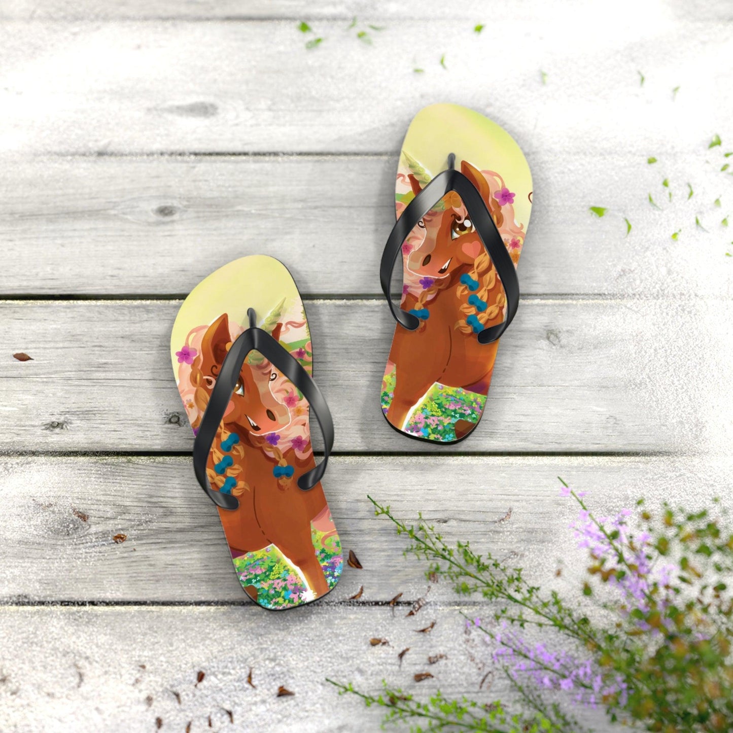 Gwenhwyer Flip Flops - Claires Unicorn Adventures