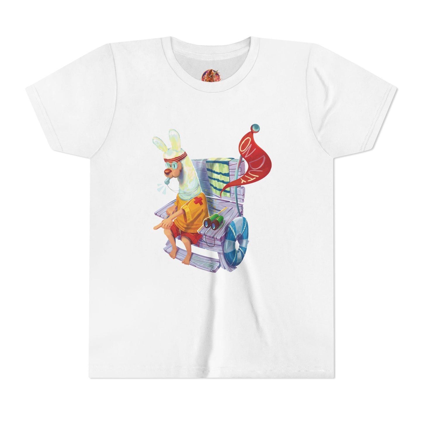 Larry the Llama Plays Lifeguard Kids T-Shirt