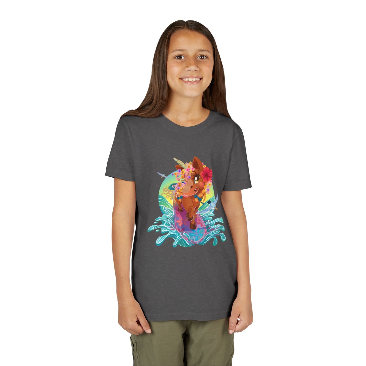 Gwenhwyer's Surfing Adventure Kids T-Shirt