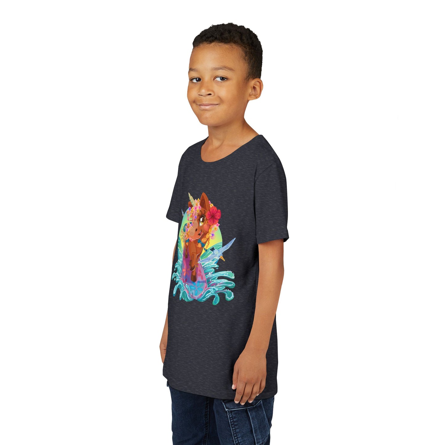 Gwenhwyer's Surfing Adventure Kids T-Shirt