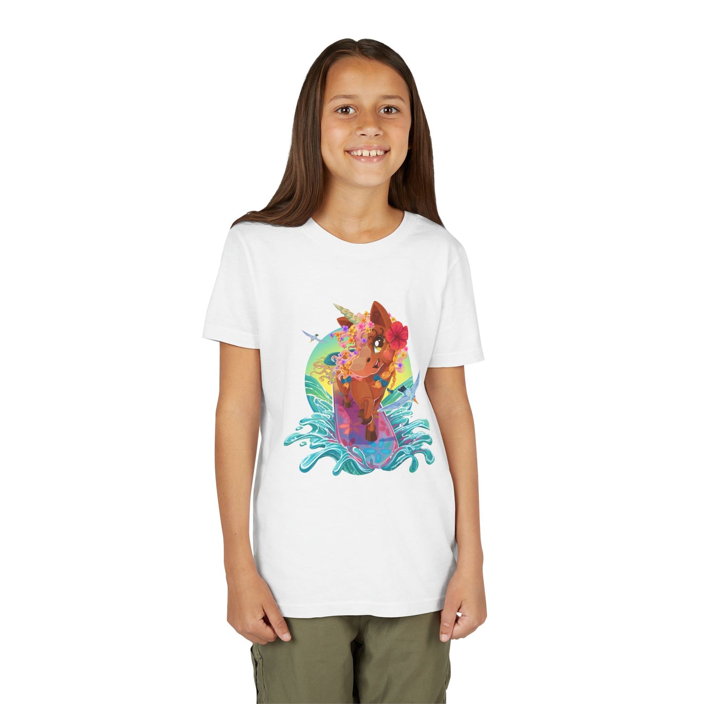 Gwenhwyer's Surfing Adventure Kids T-Shirt