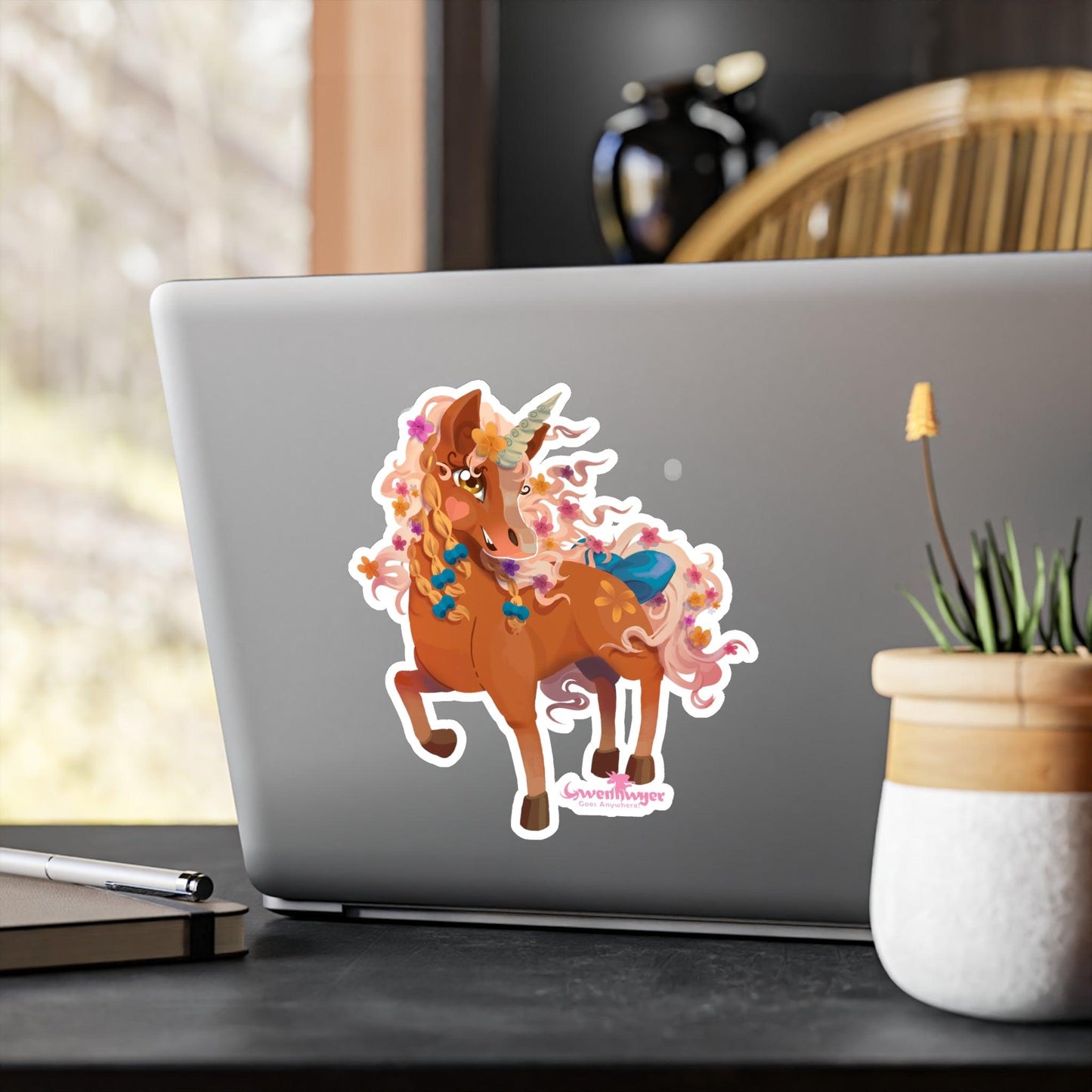 Gwenhwyer Kiss-Cut Vinyl Decal - Claires Unicorn Adventures