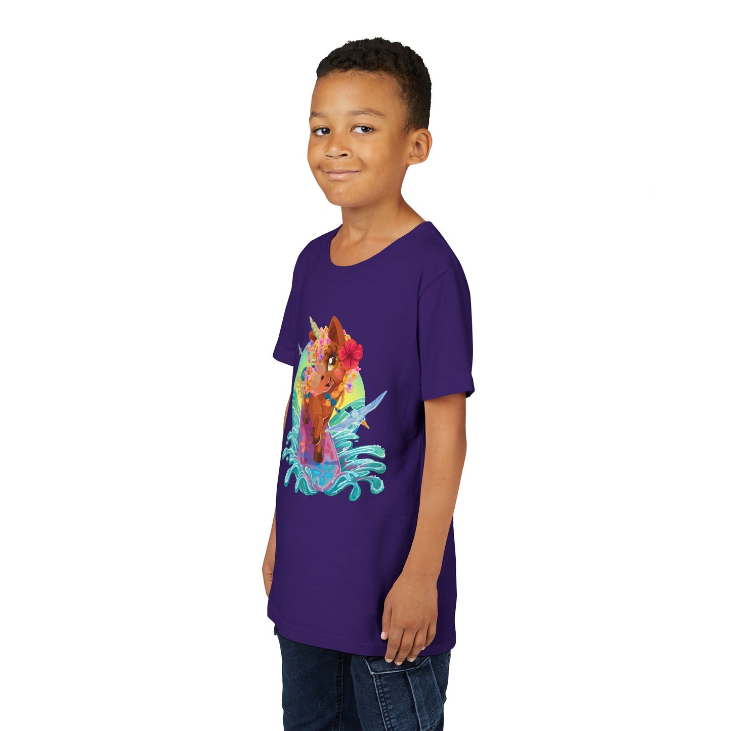 Gwenhwyer's Surfing Adventure Kids T-Shirt