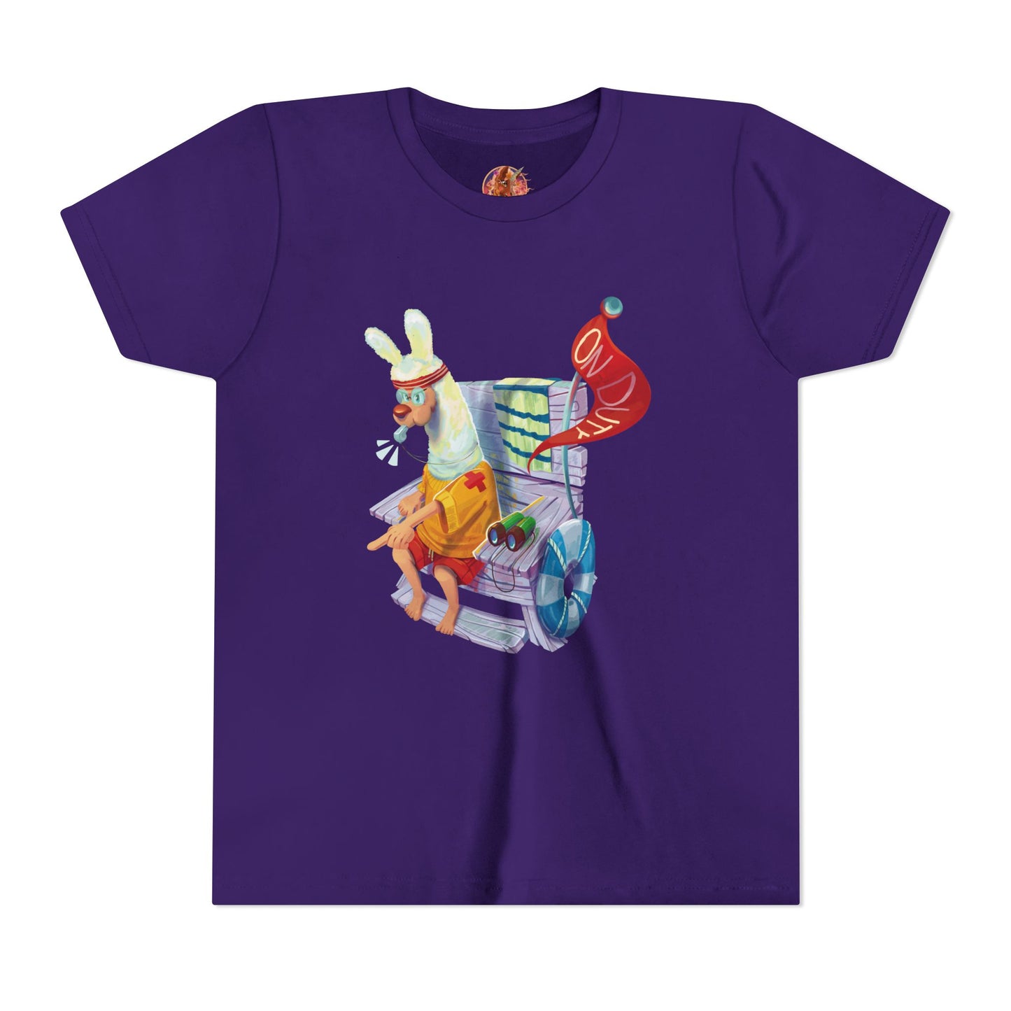 Larry the Llama Plays Lifeguard Kids T-Shirt