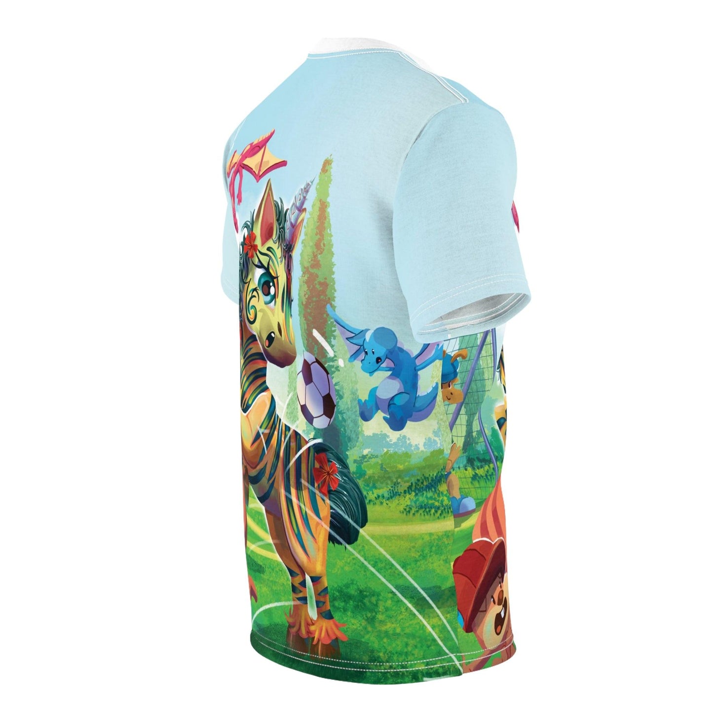 LeeNeigh Soccer Unisex Cut & Sew Tee - Claires Unicorn Adventures