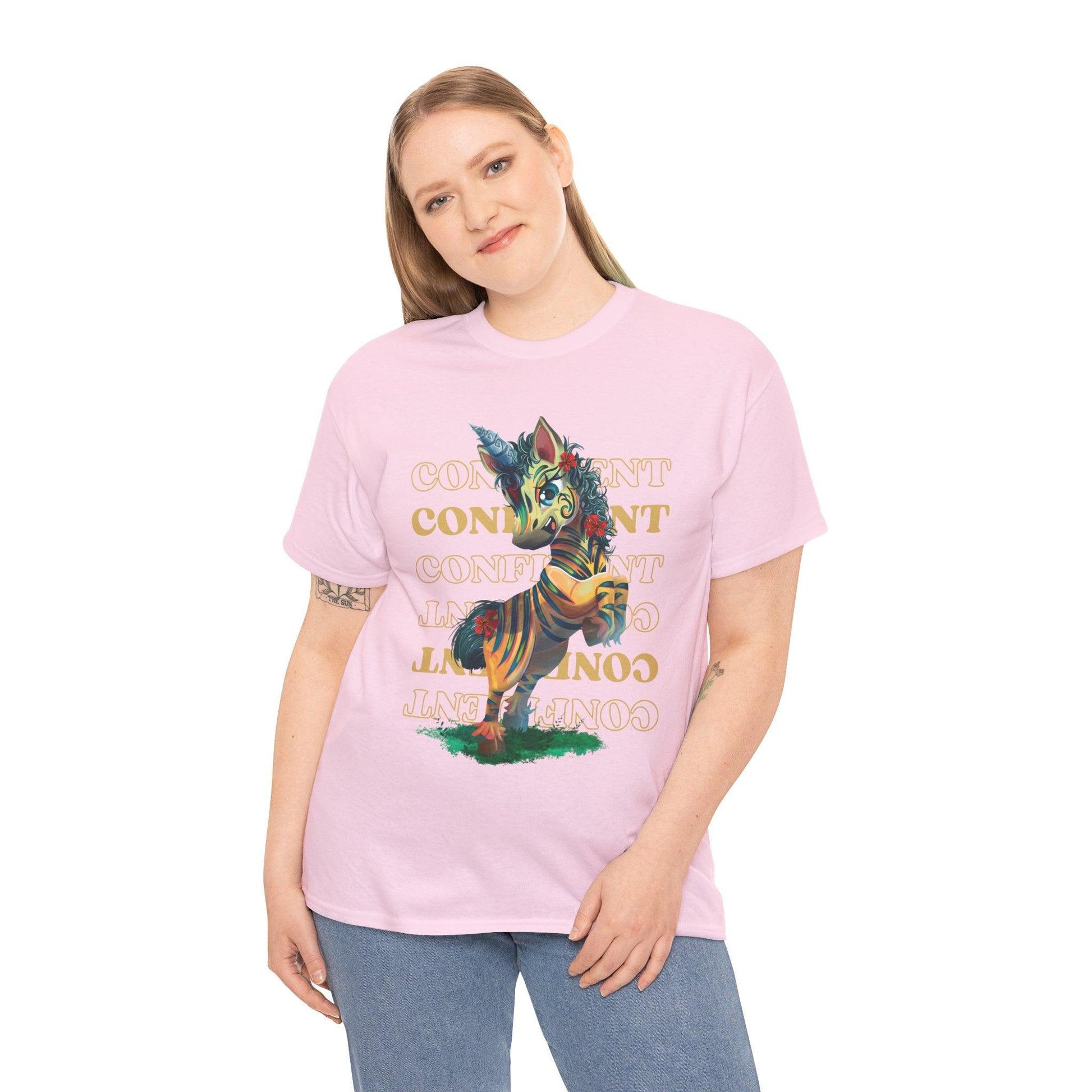 LeeNeigh Confident Unisex Heavy Cotton Tee - Claires Unicorn Adventures