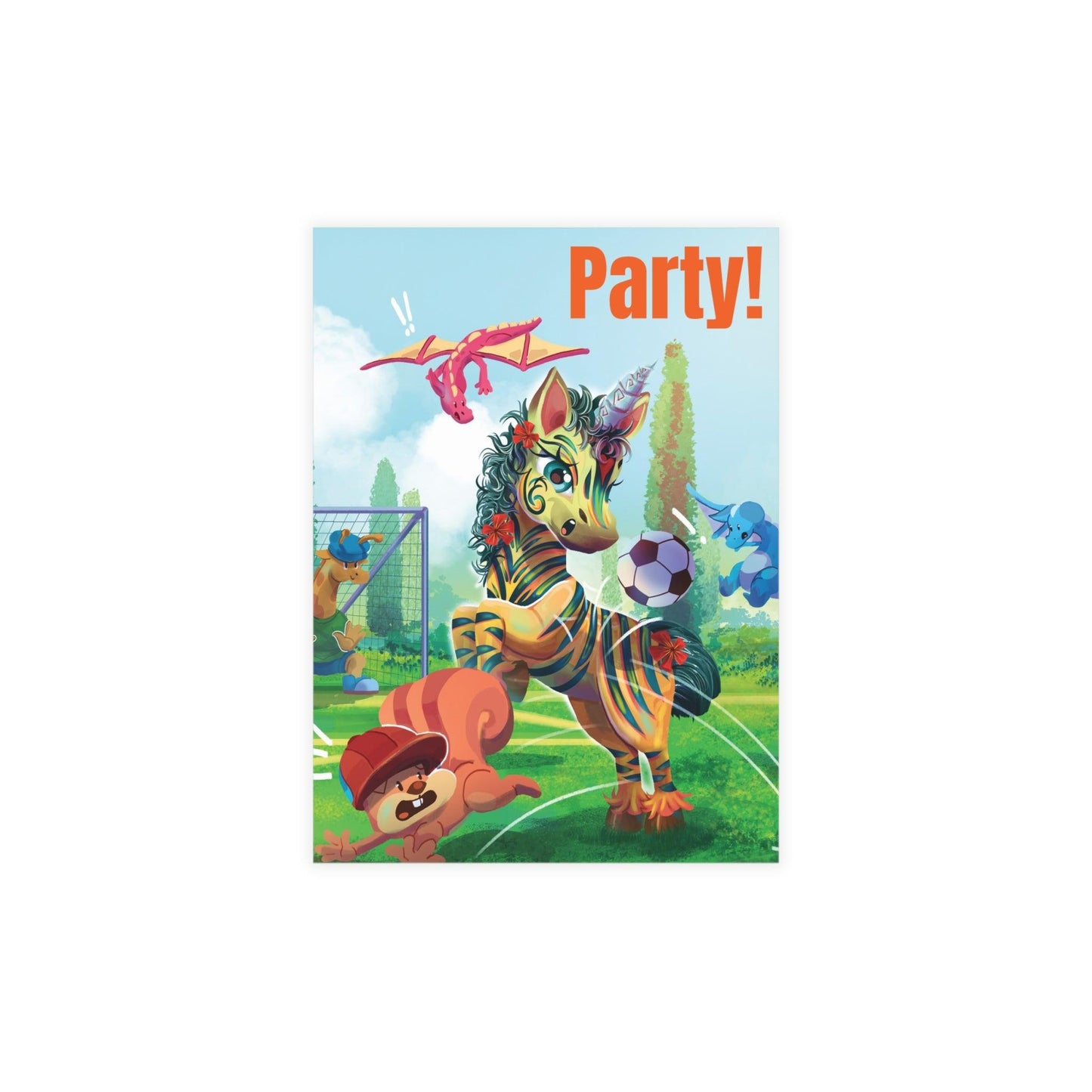 LeeNeigh Party Invitation Postcard Bundles (envelopes not included) - Claires Unicorn Adventures