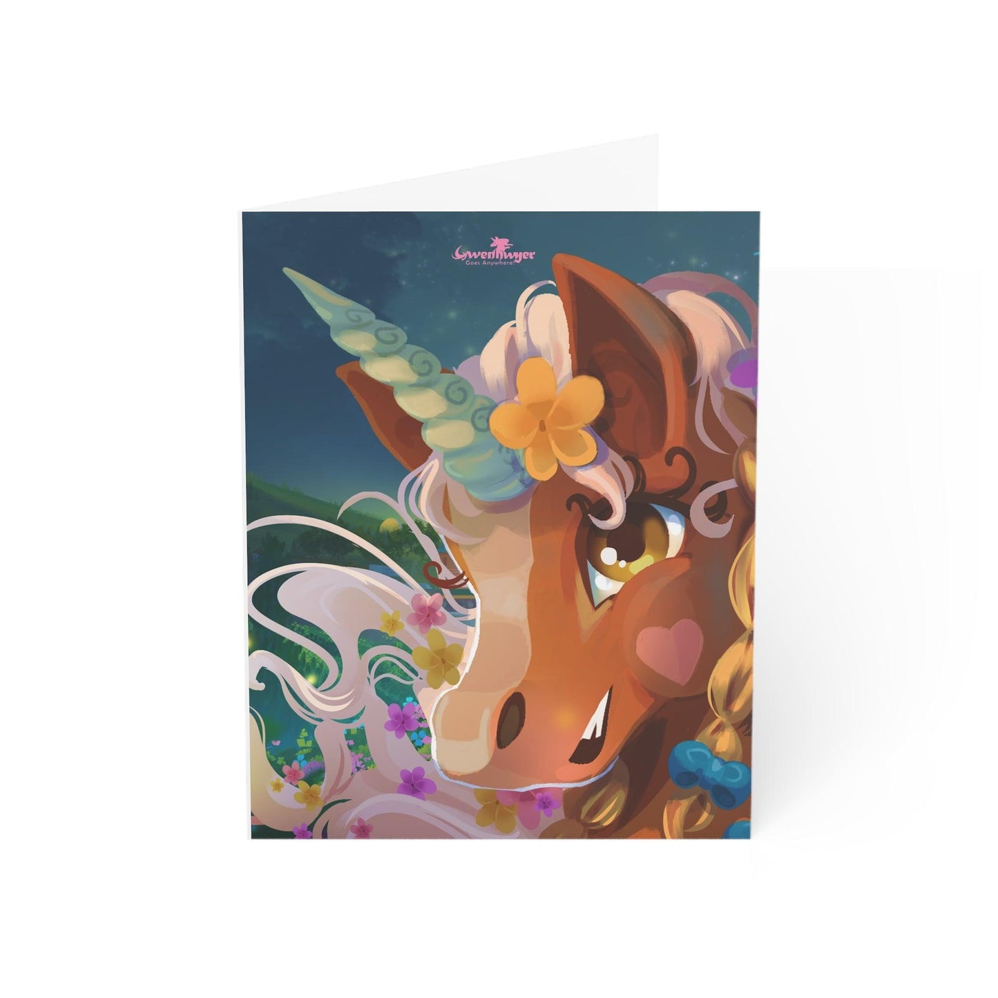 Gwenhwyer Greeting Cards (1, 10, 30, and 50pcs) - Claires Unicorn Adventures