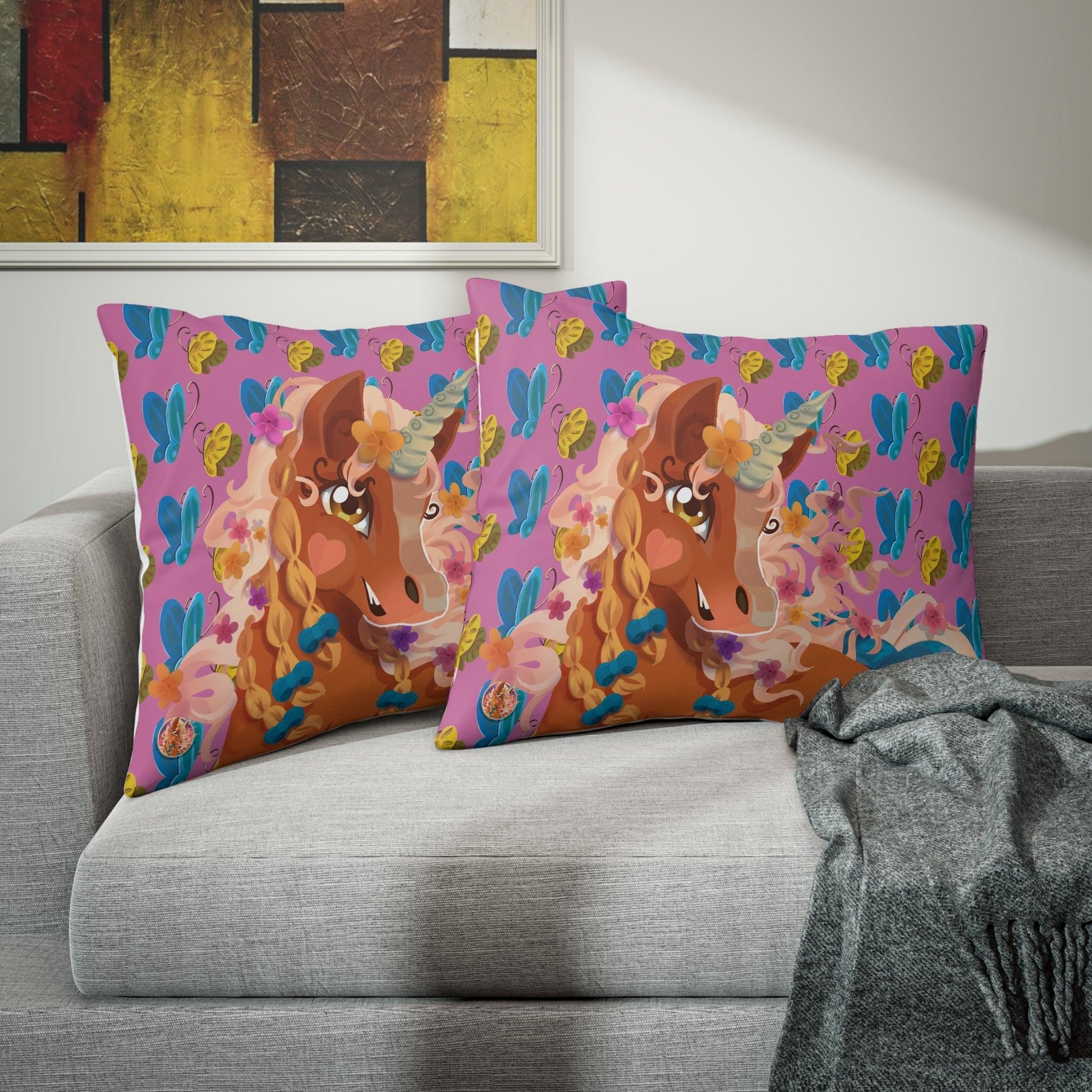 Gwenhwyer Goes Anywhere - Pillow Sham - Pink - Claires Unicorn Adventures