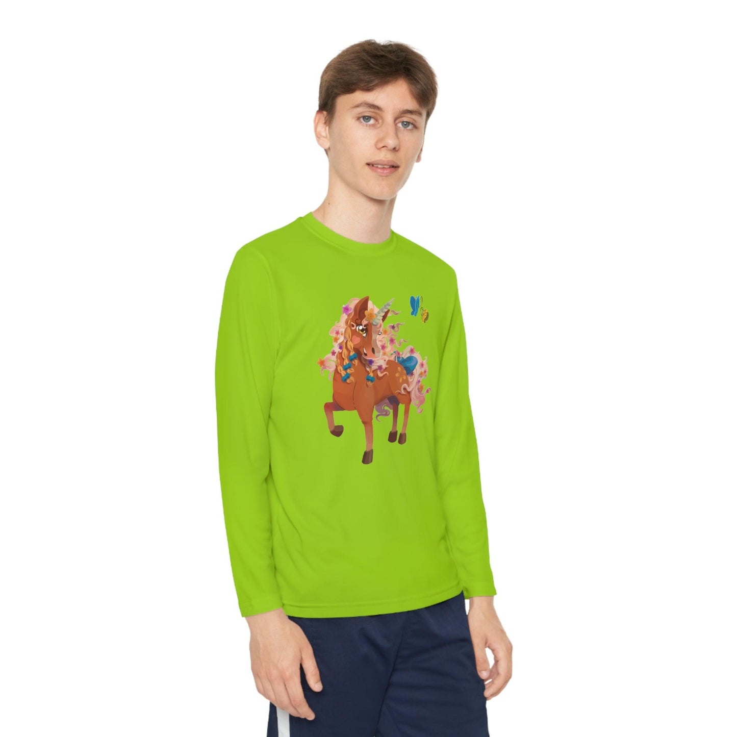 Gwenhwyer Youth Long Sleeve Competitor Tee - Claires Unicorn Adventures