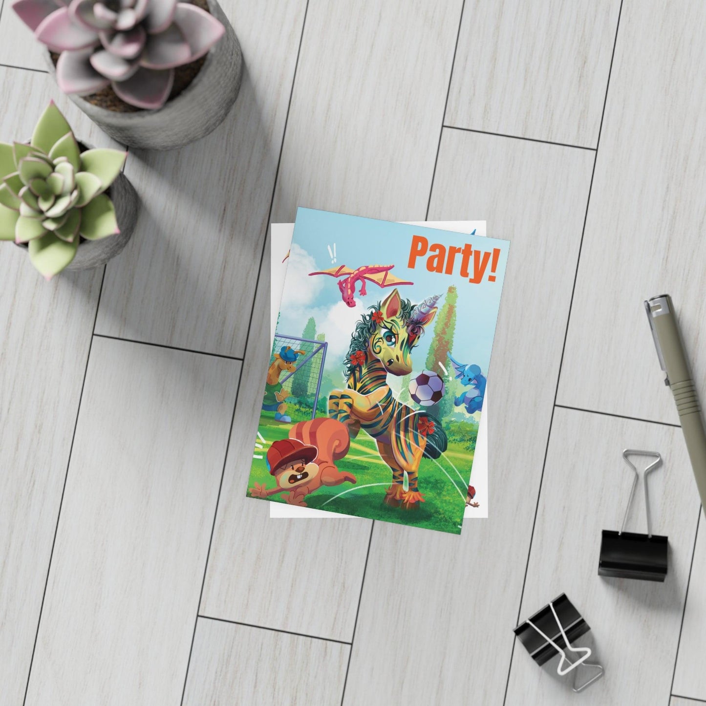 LeeNeigh Party Invitation Postcard Bundles (envelopes not included) - Claires Unicorn Adventures