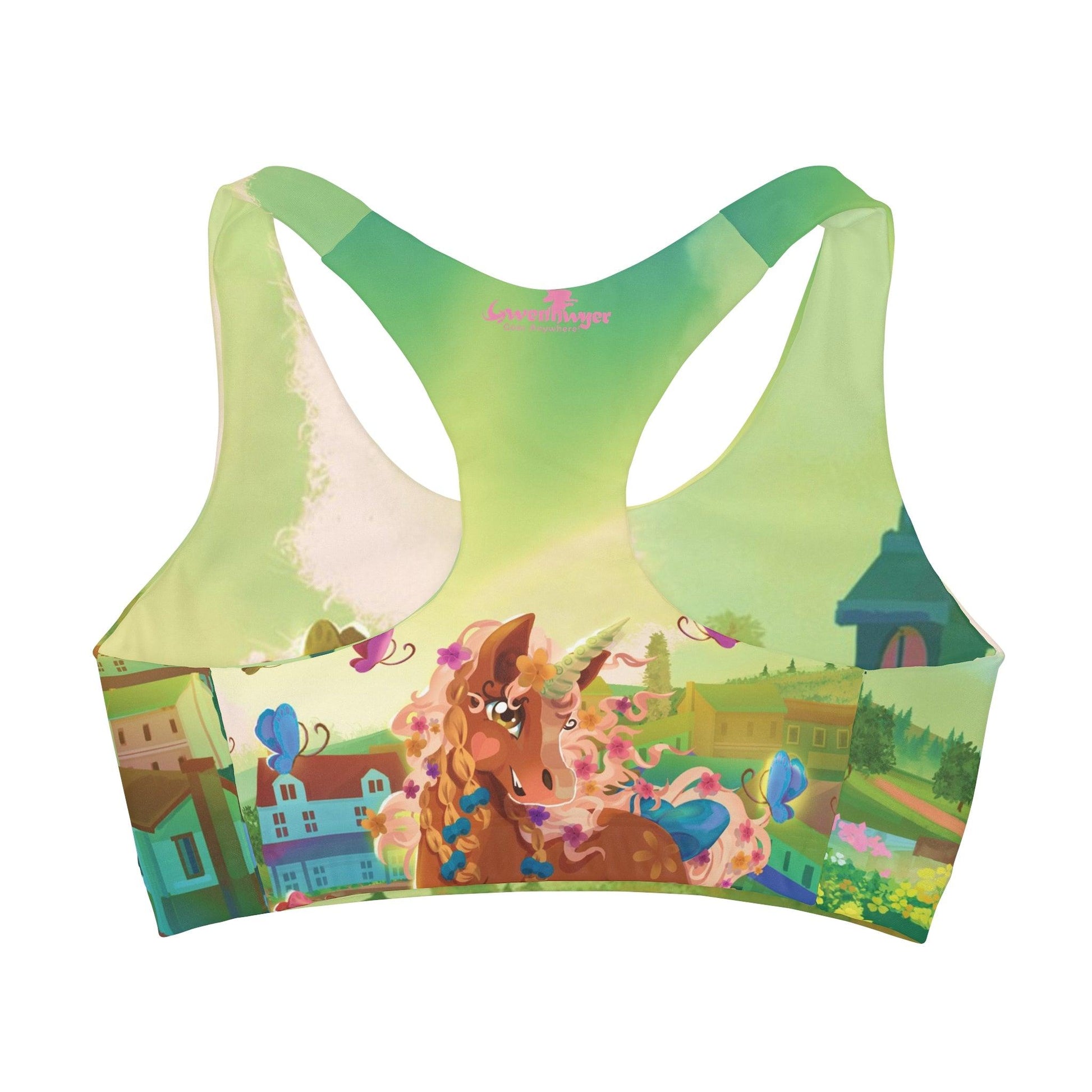 Girls' Gwenhwyer Double Lined Seamless Sports Bra - Claires Unicorn Adventures